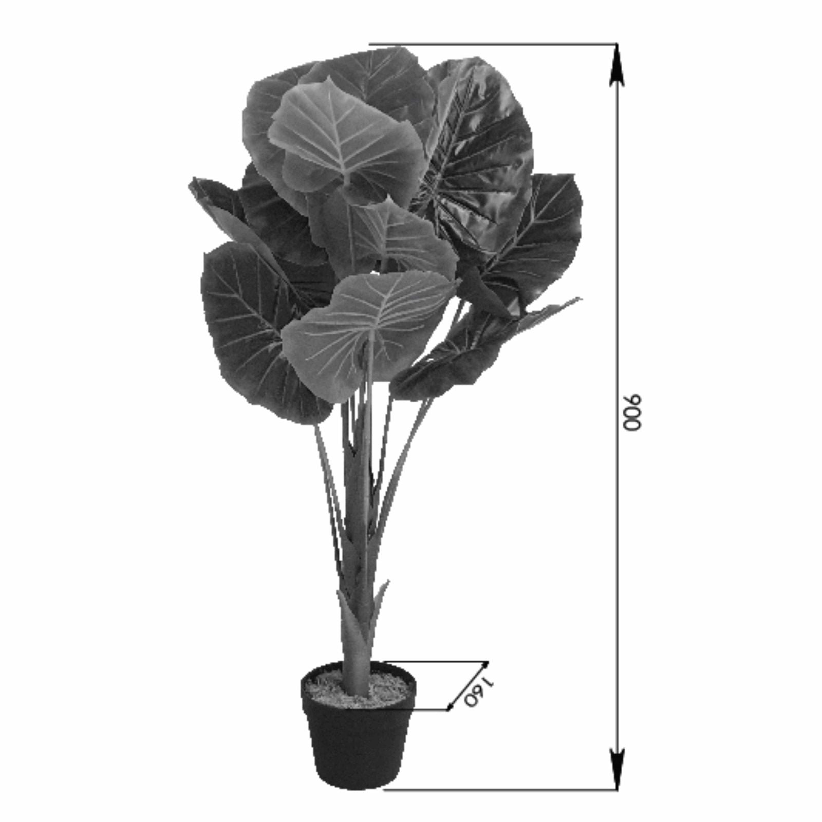 Premium 90cm Artificial Palm Plant by Criterion - Lifelike Fake Tropical Tree for Home Decor, Office, Patio & Indoor Greenery