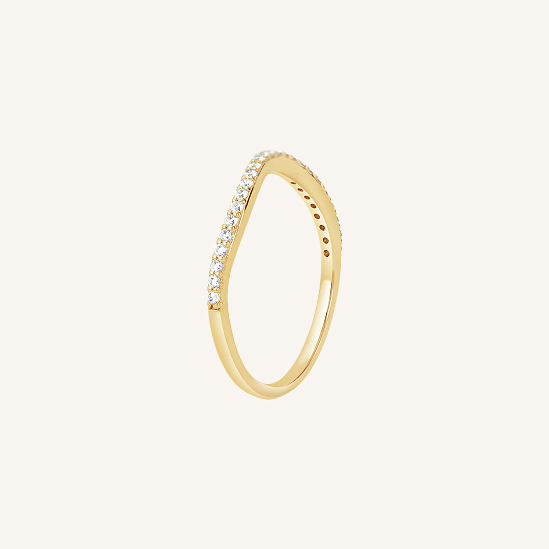 Monroe Pavé Ring - Elegant Sterling Silver Ring with Sparkling Cubic Zirconia Stones for Women | Perfect for Weddings, Anniversaries, and Special Occasions