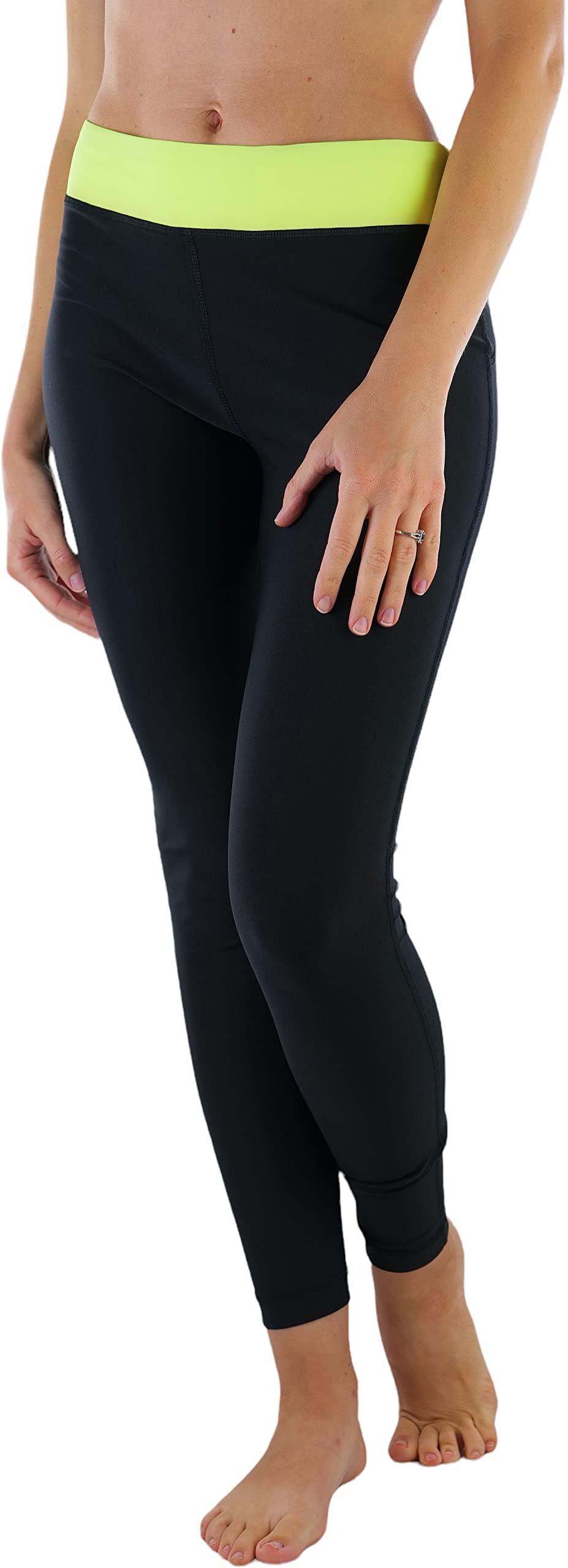 Stylish Women's Full-Length Colorblock Active Leggings - Comfortable Workout Pants for Yoga, Running & Gym