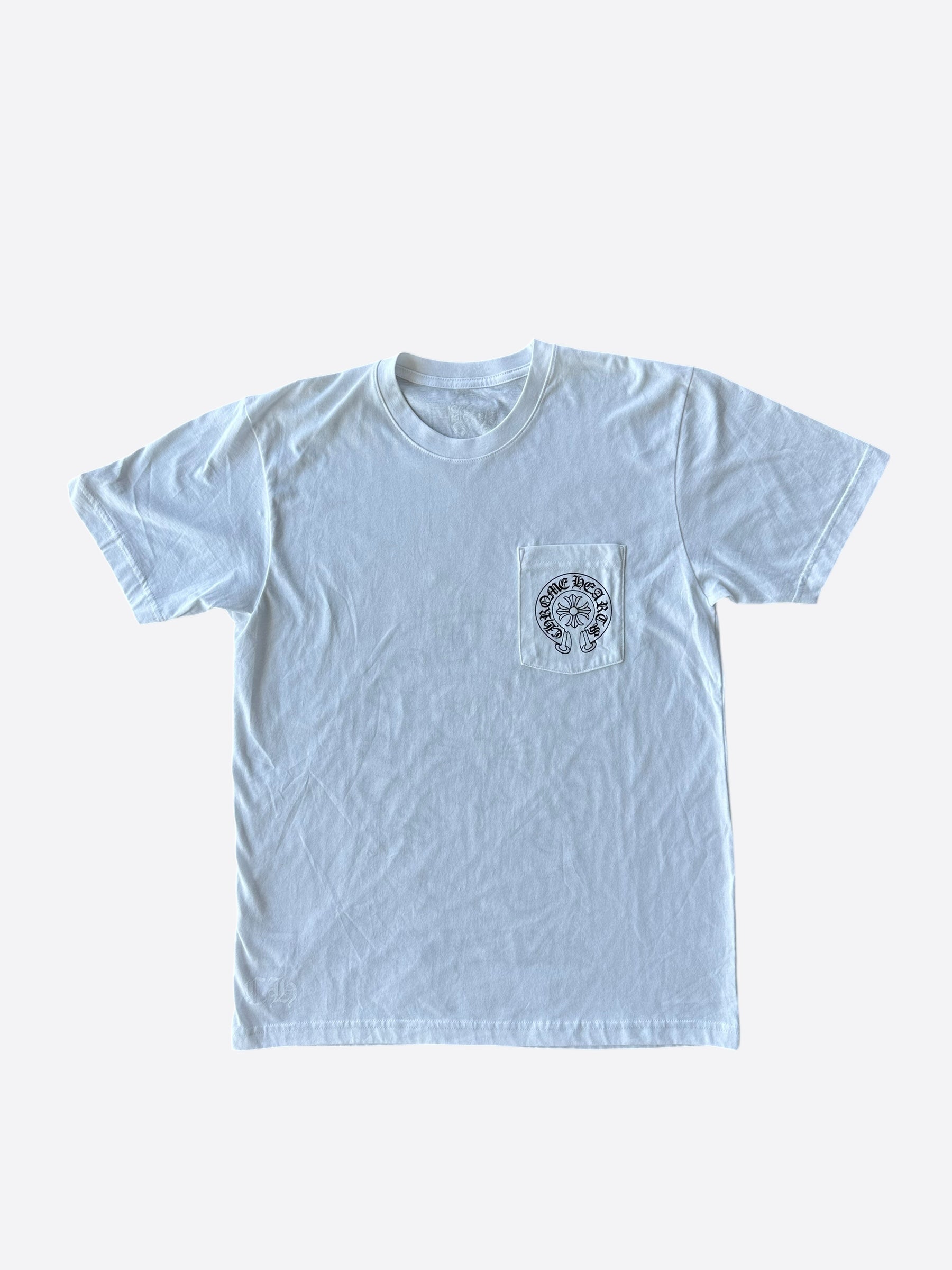 Chrome Hearts White & Black Malibu Horseshoe Logo T-Shirt for Men - Stylish Graphic Tee for Casual Wear & Street Fashion