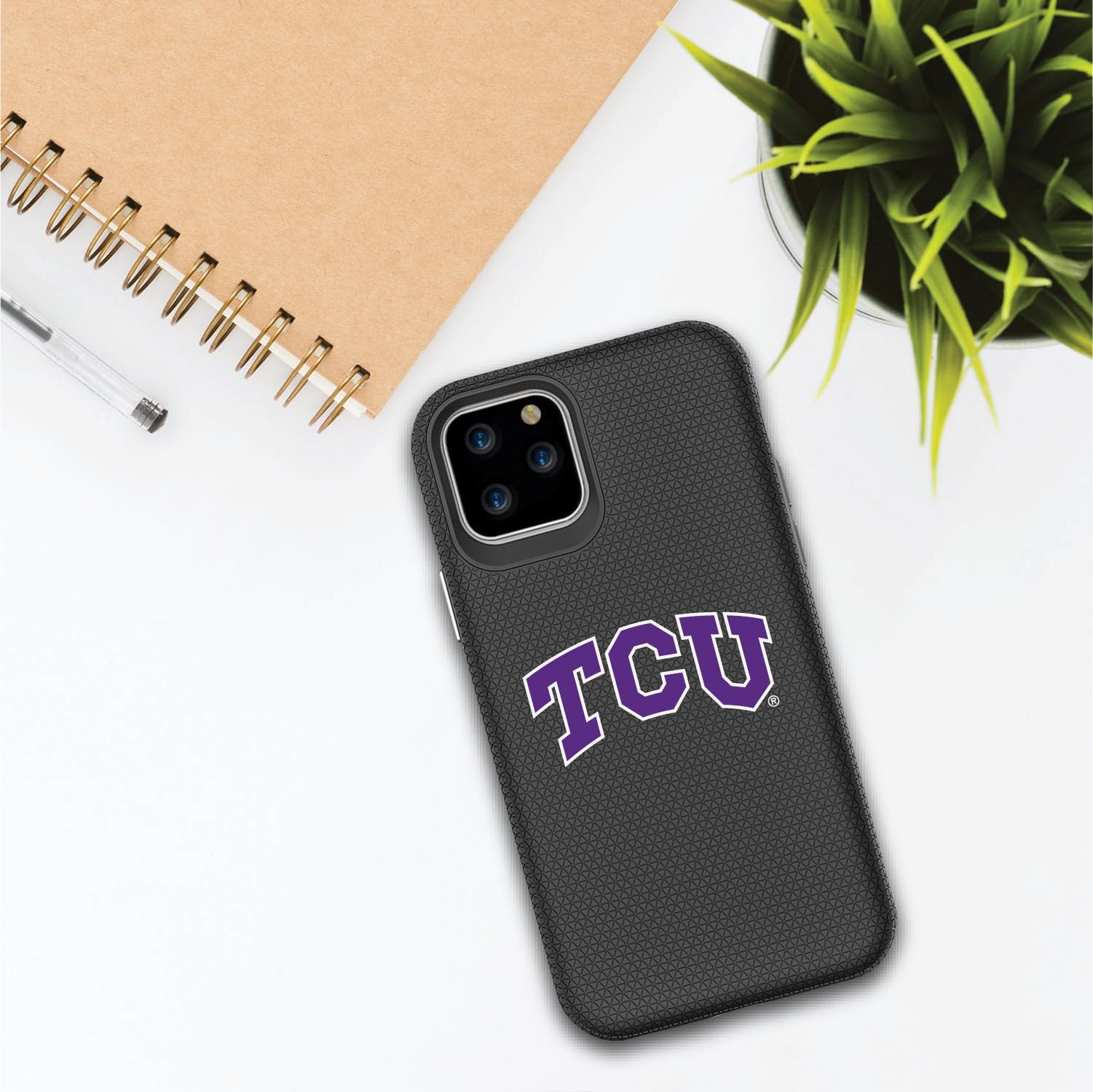 Durable OTM Essentials Phone Case for iPhone 11 Pro Max - Shockproof Hard Shell with Texas Christian University Design | Perfect for College Students, Alumni & TCU Fans (Football Games, Campus Life, Daily Protection)