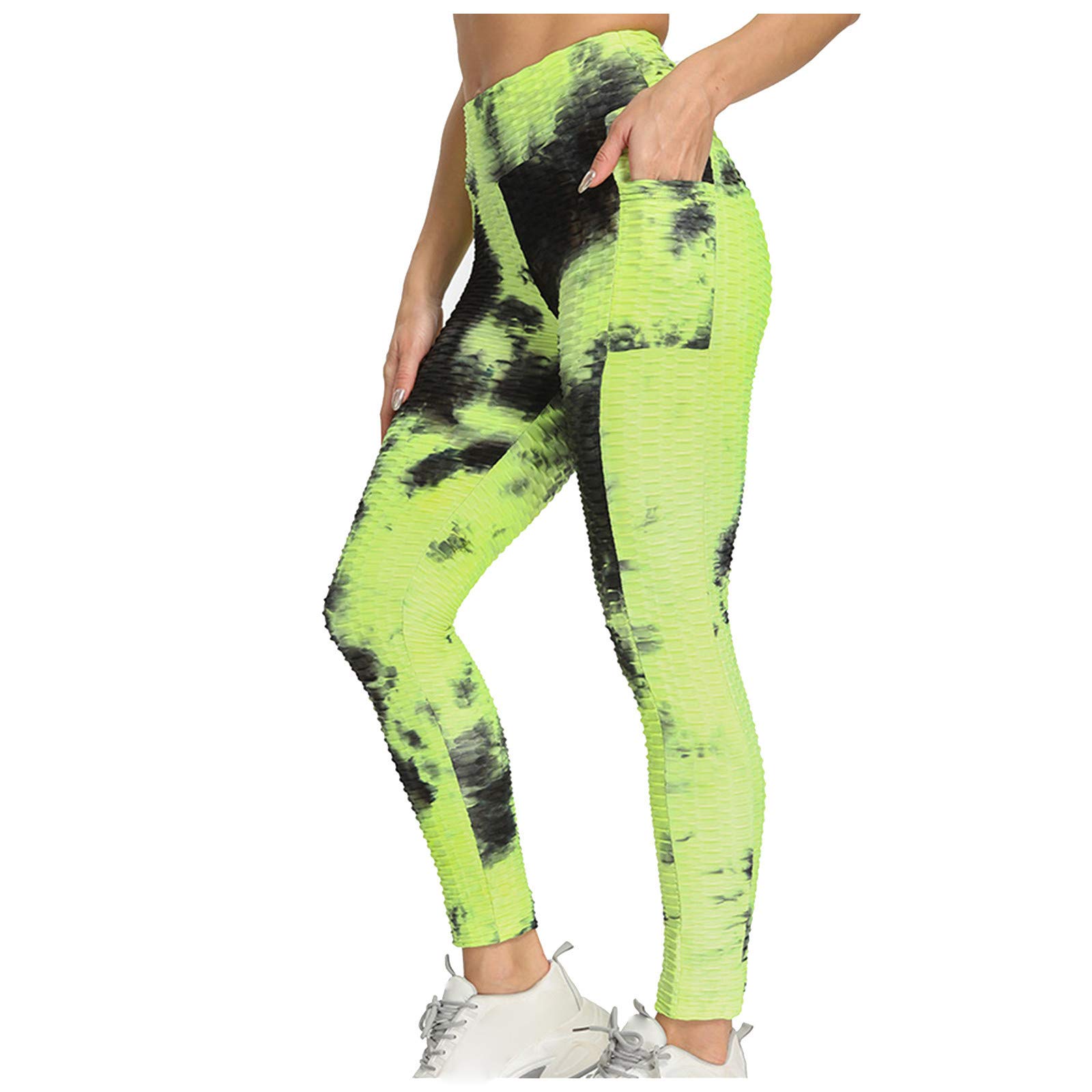 Women's High Waist Tummy Control Yoga Pants - Breathable Mesh Workout Leggings for Women - Comfortable Athletic Tights for Yoga, Gym, Running & Lounge Wear