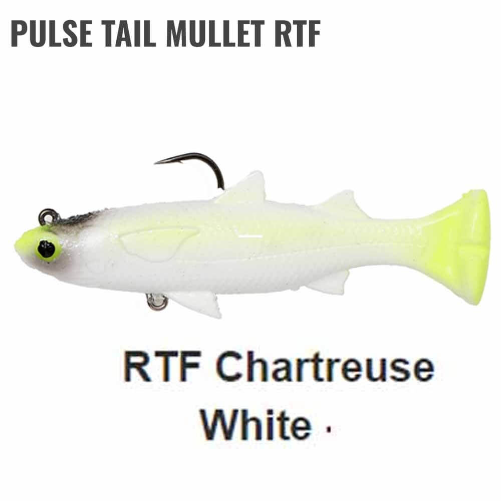 Savage Gear RTF Pulse Tail Mullet Lure 4 Inch - Saltwater Fishing Bait for Bass, Trout, and Redfish - Perfect for Inshore and Offshore Angling