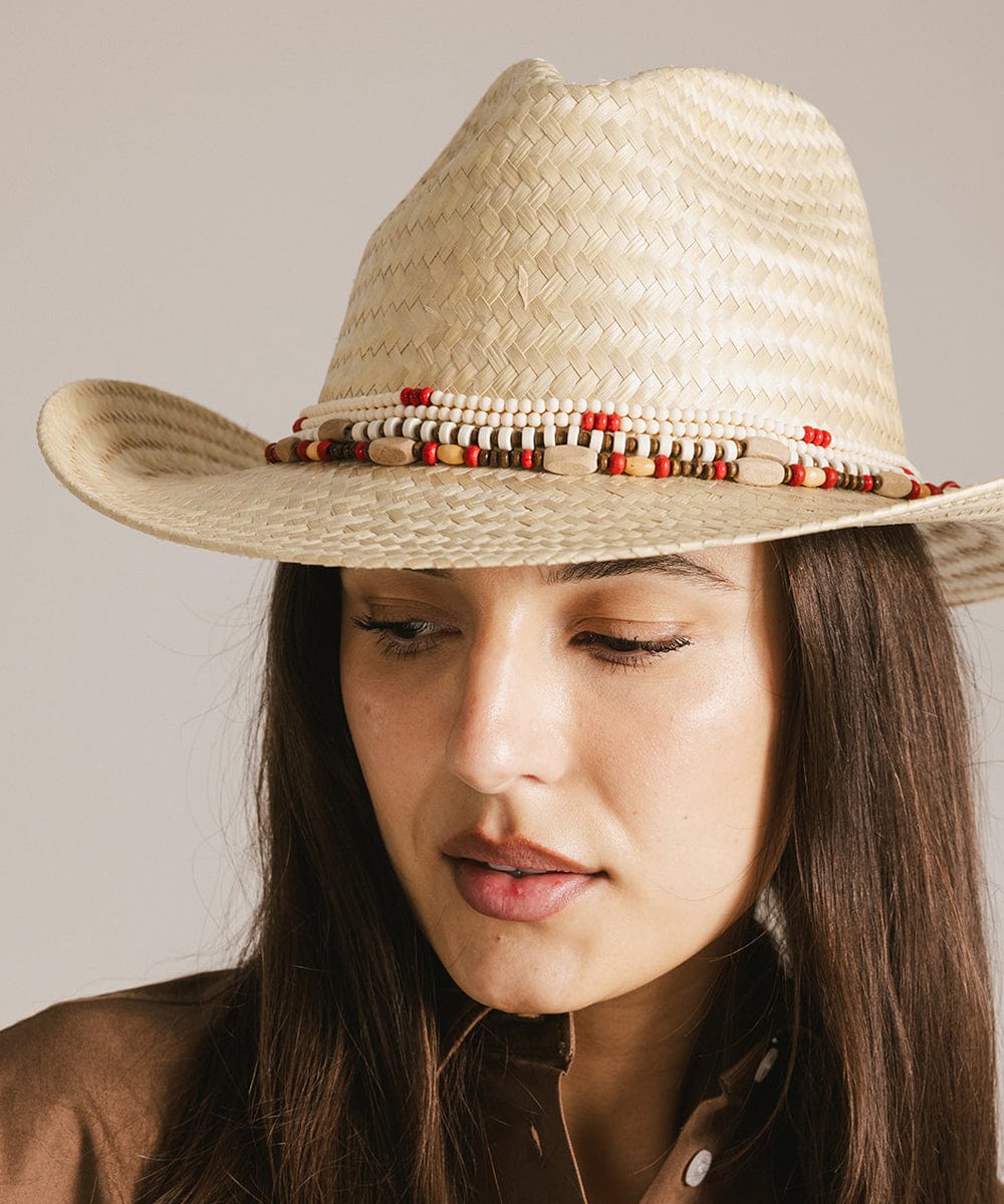 Beaded Hat Band for Women & Men - Adjustable Layered Western Cowboy Hat Accessory for Country Music Festivals & Outdoor Events
