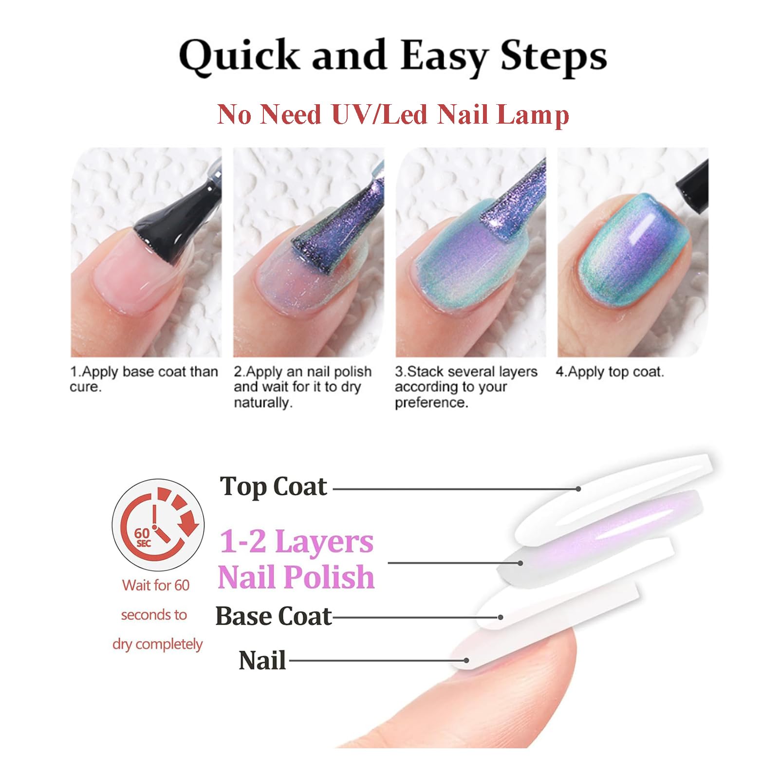 Nude Jelly Nail Polish - Pretty Milk Tea Color Sheer Nail Polish - Crystal Clear Natural Look - Water Based Quick Dry No UV Light Needed - Perfect for Everyday Wear & French Manicures