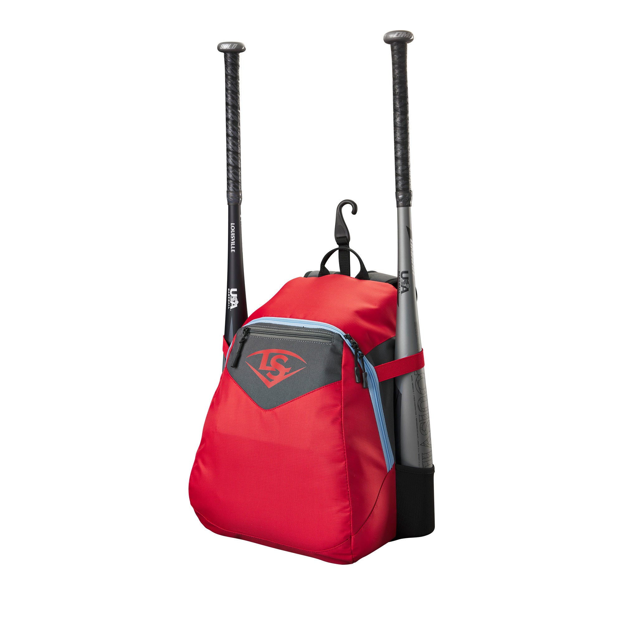 Louisville Slugger Genuine V2 Youth Baseball Backpack - Lightweight Durable Stick Pack for Kids & Teens - Perfect for School, Sports Practice & Travel