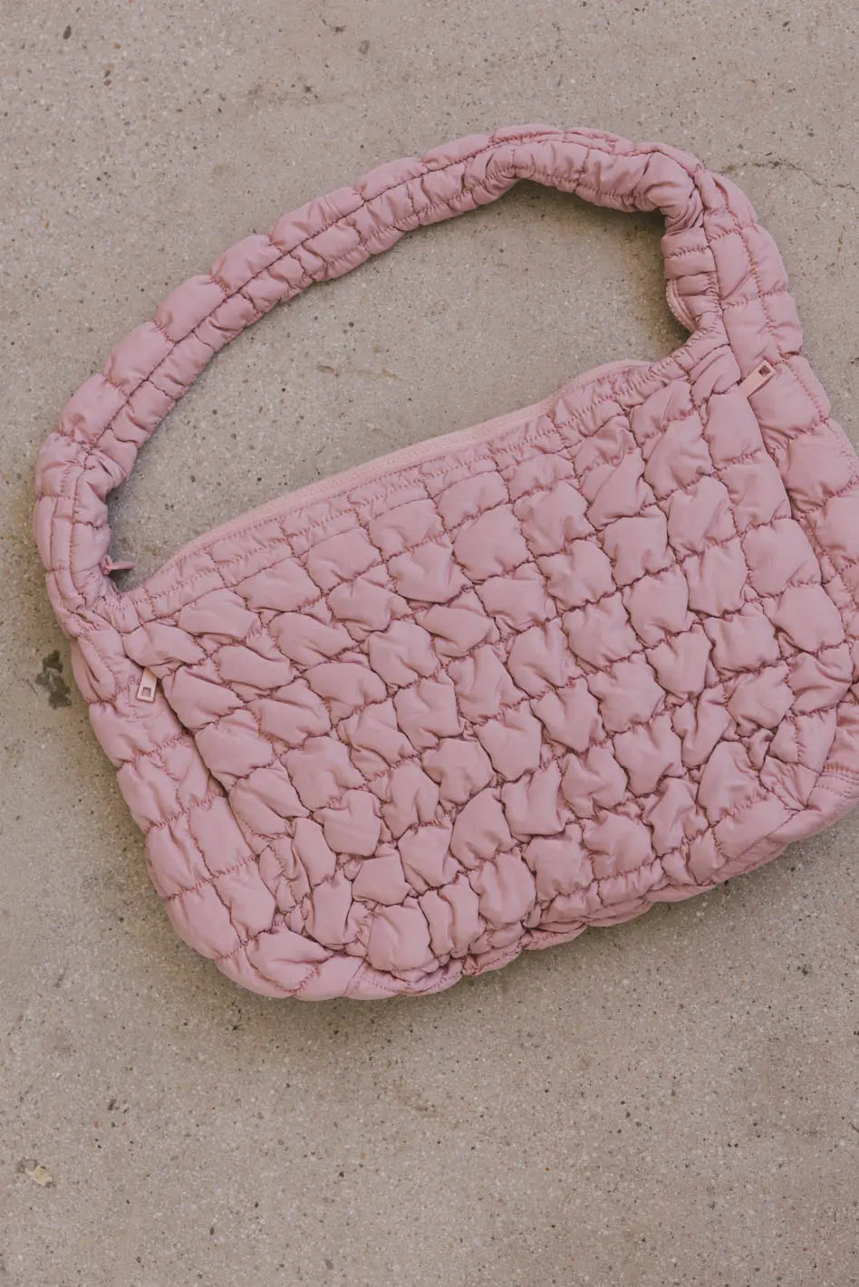 Stylish Nora Quilted Tote Bag in Dusty Pink - Women's Fashion Handbag for Work, Travel & Shopping - FINAL SALE