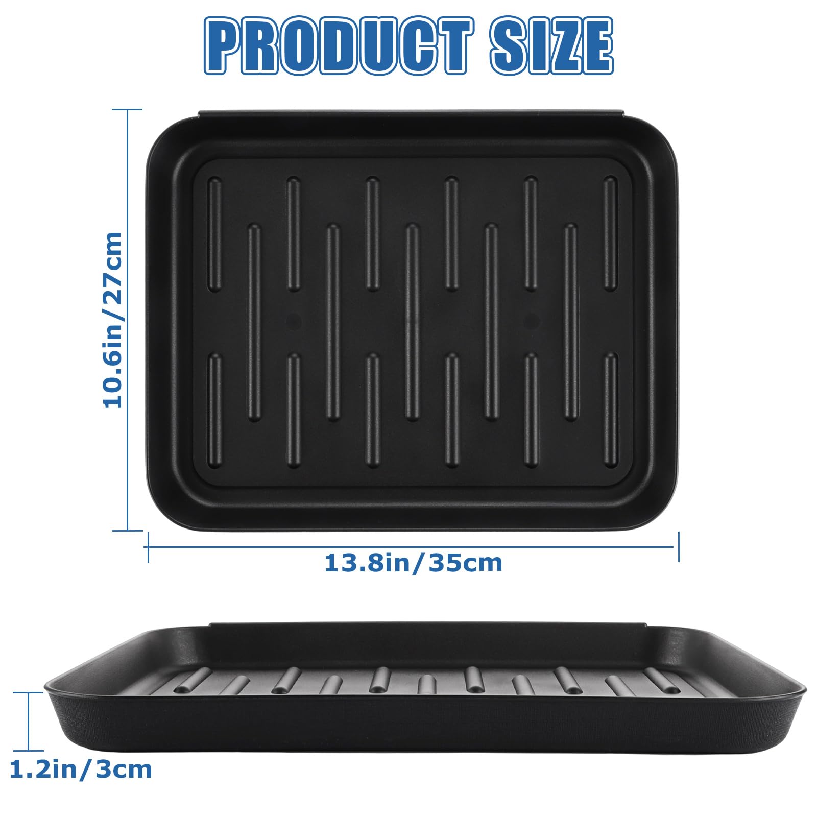 6 Pack Plastic Boot Tray - 13.8x10.8 Inch Waterproof Shoe Mat for Entryway & Mudroom - Perfect for Wet Shoes, Pet Bowls & Indoor Use