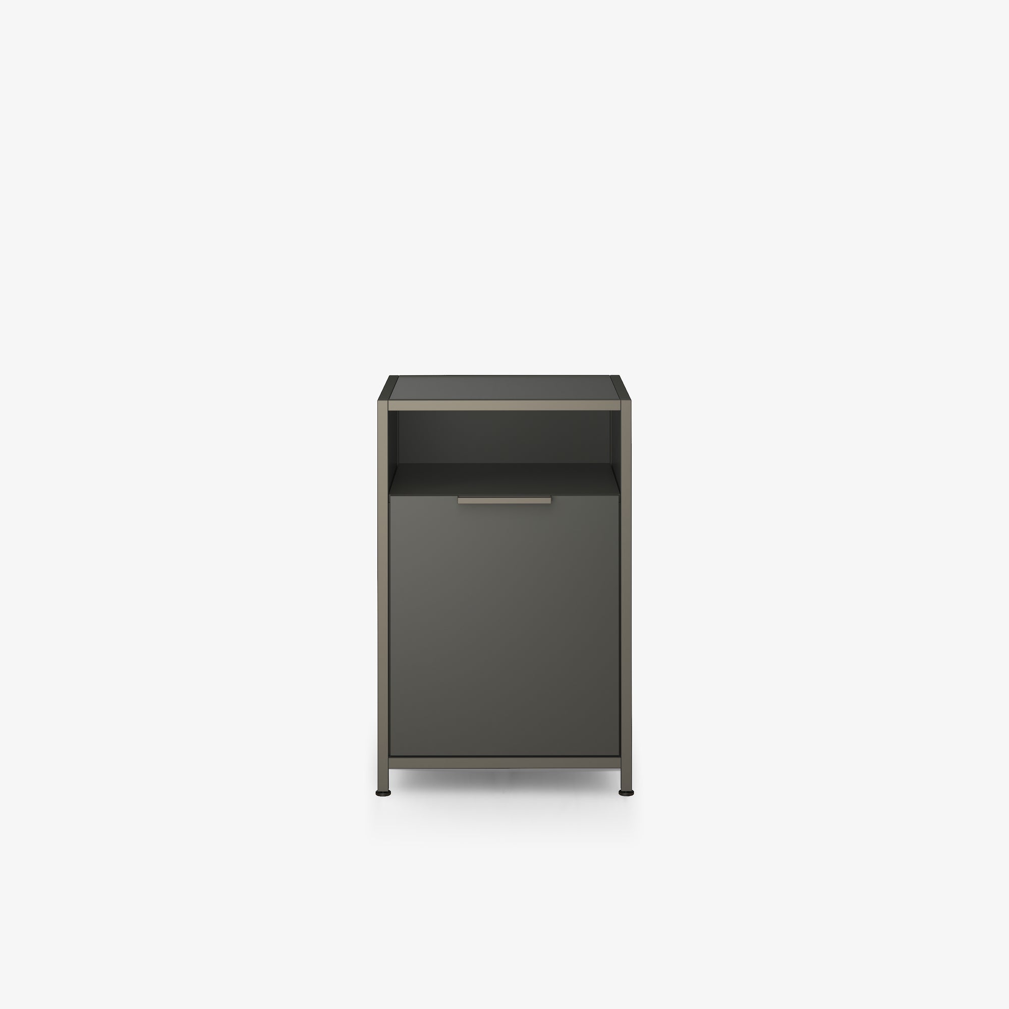 Modern Dita Bedside Table with 1 Door - Compact Nightstand for Bedroom, Living Room, or Office - Wooden Storage Cabinet with Shelf