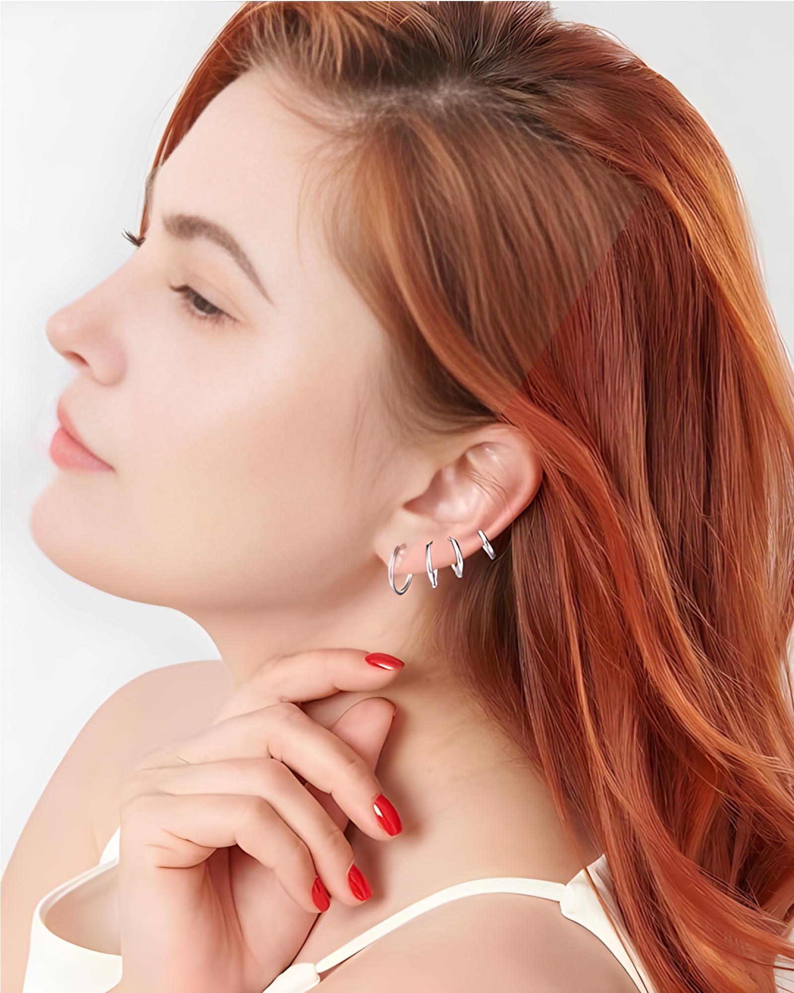 Hypoallergenic 316L Surgical Stainless Steel Huggie Hoop Earrings - 6mm/8mm/10mm/11mm/12mm/14mm Sizes - Cartilage, Helix & Lobe Piercing Jewelry for Men & Women - Perfect for Daily Wear, Work & Special Occasions