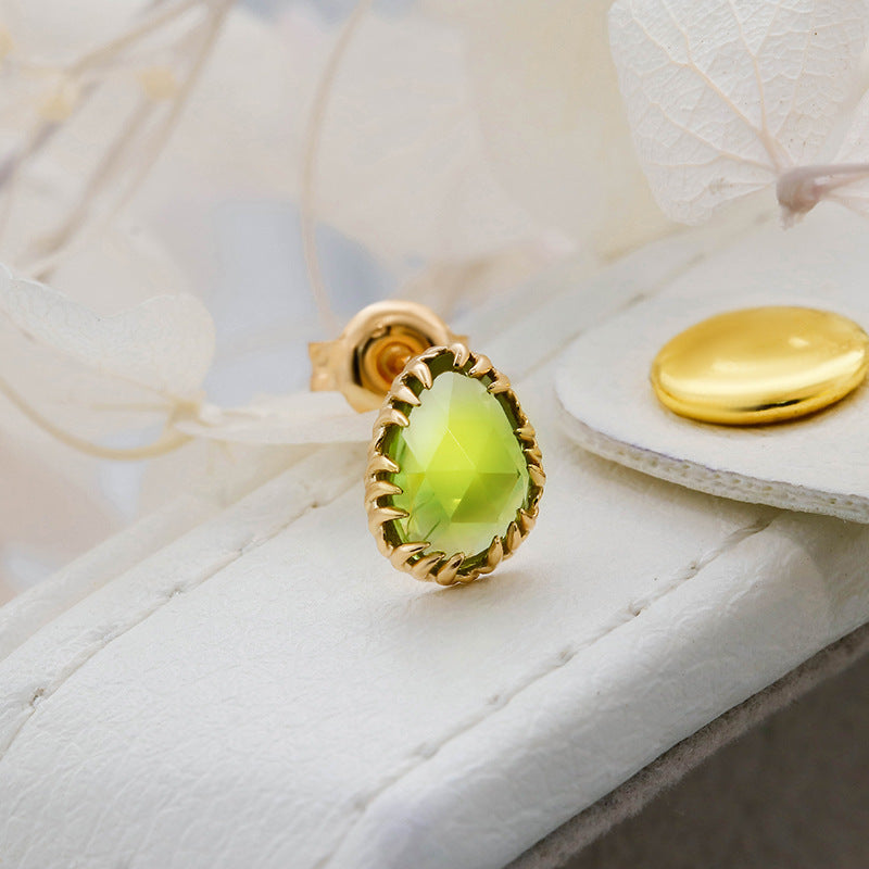 Natural Green Peridot Stud Earrings for Leo Birthstone | Sterling Silver Hypoallergenic Jewelry | Perfect for Birthday Gifts, Anniversary & Everyday Wear