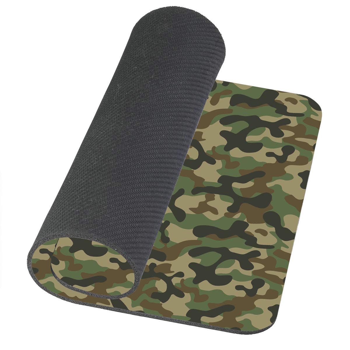 Military Camouflage Mouse Pad - Army Green Non-Slip Rubber Gaming Mousepad for PC, Laptop & Office Use | Hunting & Tactical Gaming Accessory | Customizable Rectangle Design
