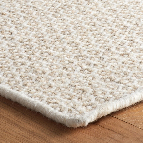 Dash & Albert Honeycomb Woven Wool Rug - Soft & Durable Area Rug for Living Room, Bedroom, Dining Room - Eco-Friendly Home Decor