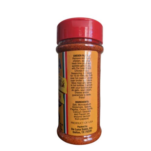 Deluna Red Chicken Sazon Seasoning 6 oz - Authentic Mexican Spice Blend for Fajitas, Tacos & Grilled Meats - Perfect for Home Cooking & Restaurant Use