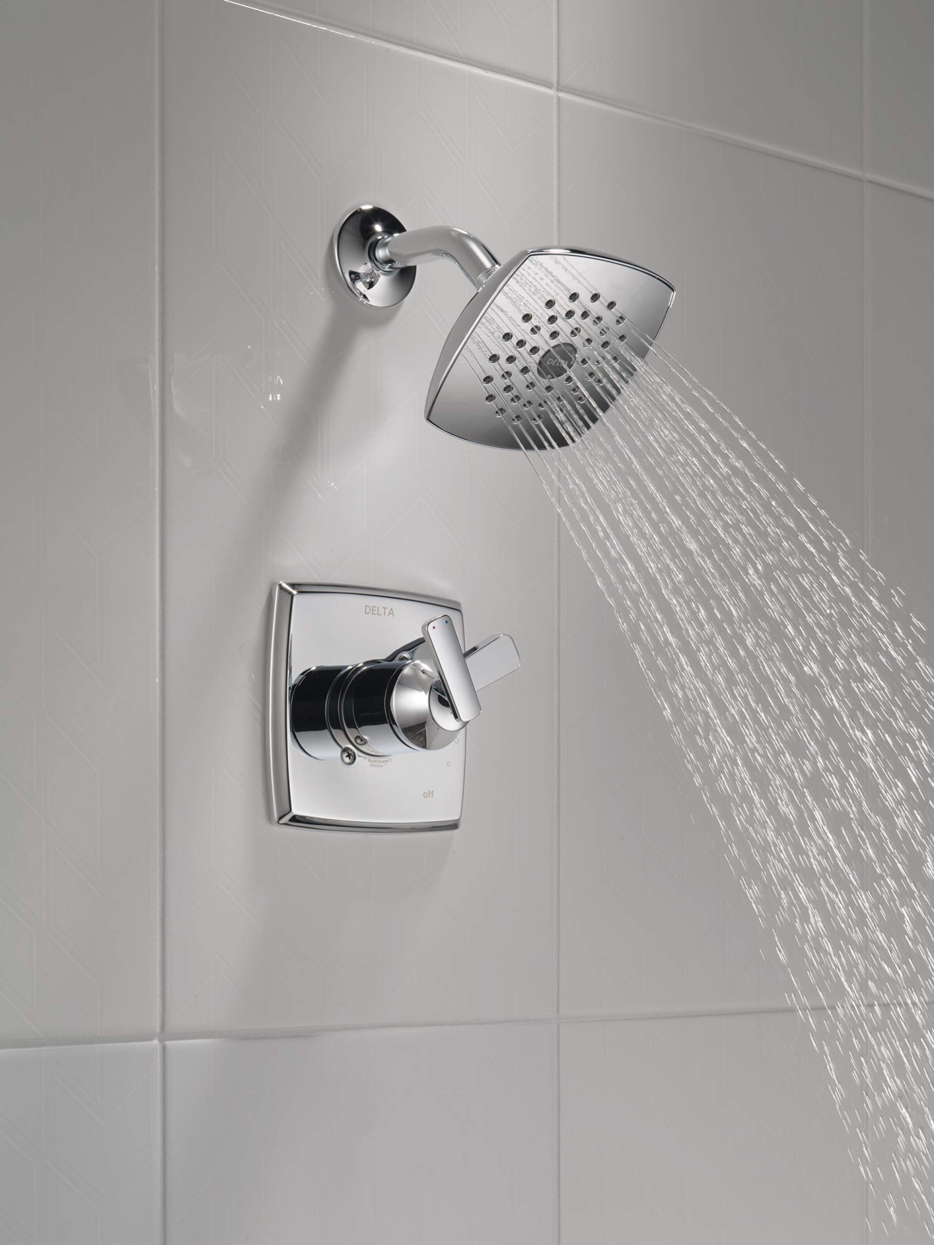 Ashlyn 17 Series Dual-Handle Shower Faucet Set - Chrome Finish T17264 with Single-Spray Touch-Clean Shower Head & Valve Included - Perfect for Bathroom Renovation & Modern Home Upgrade