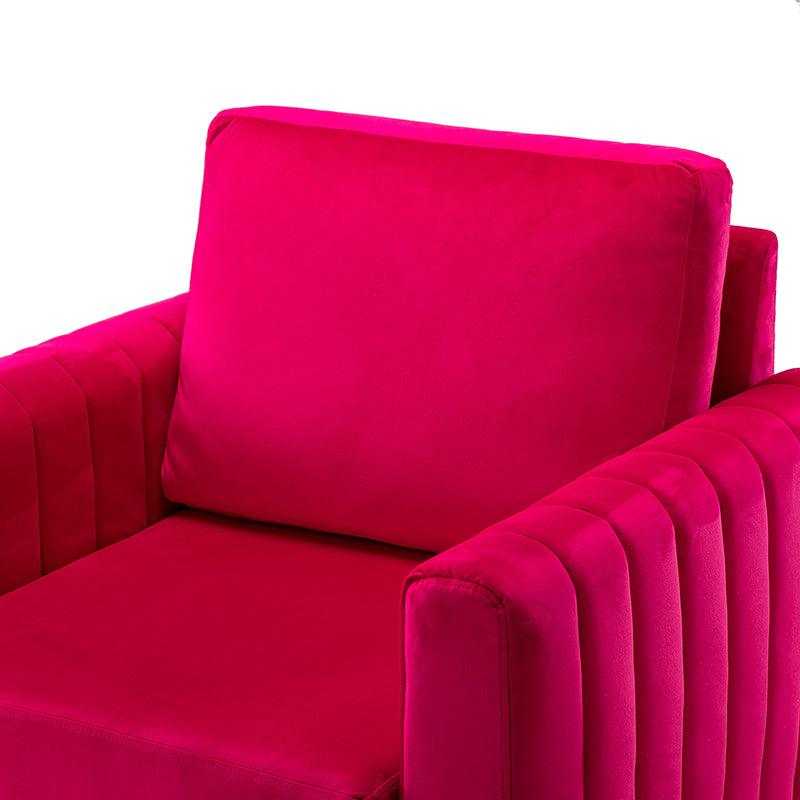 Luxury Didyme Velvet Club Armchair - Modern Accent Chair for Living Room, Bedroom & Office - Plush Upholstered Lounge Chair with Sturdy Wooden Legs - Perfect for Reading Nook, Home Theater & Cozy Spaces