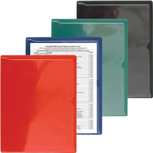 StoreSMART 24-Pack Heavy Duty Plastic File Folders - 6 Each in Black, Red, Green & Blue - Opaque Document Organizers for Office, School & Home Organization (Model PF8511OPVP-24) - Perfect for Filing, Sorting & Archiving Important Papers