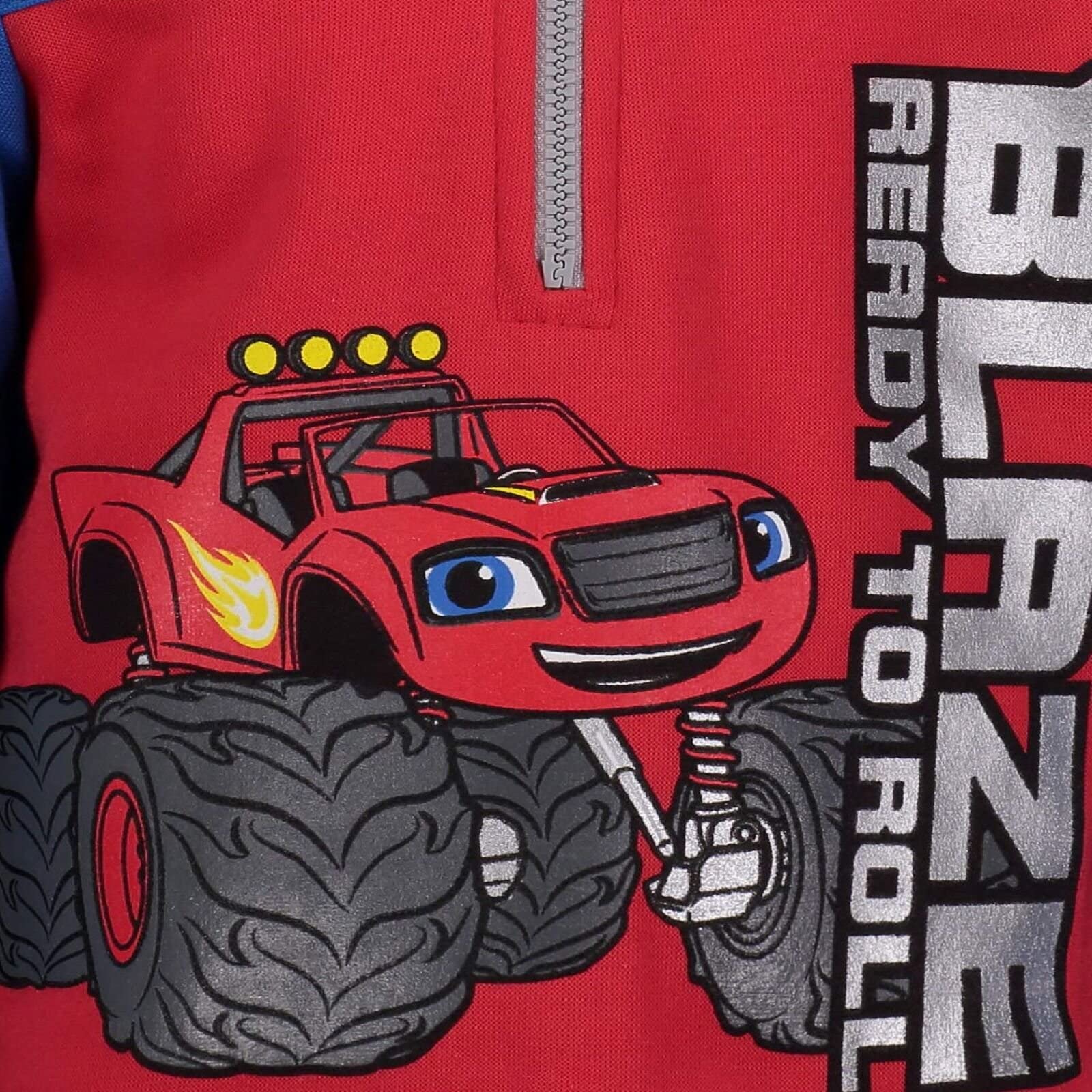 Nickelodeon Blaze and the Monster Machines Fleece Half-Zip Hoodie for Toddlers & Kids - Cozy Playtime & Outdoor Adventures