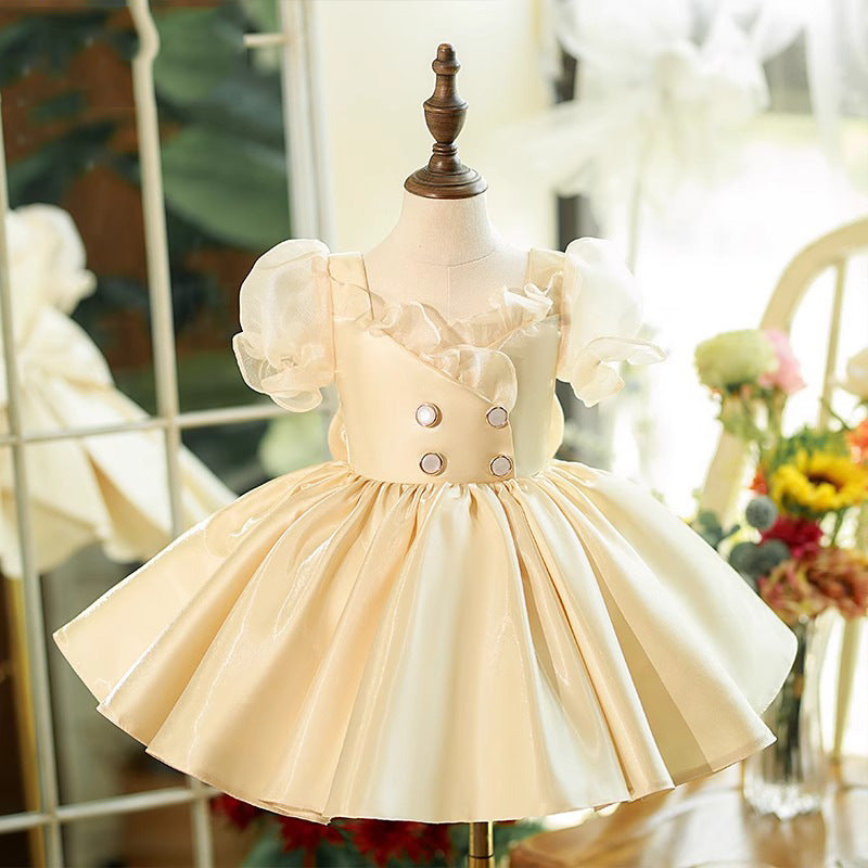 Elegant Baby Girls Baptism Dress - White Lace Flower Girl Dress for Toddler Christening Ceremony | Perfect for Church, Wedding, and Special Occasions