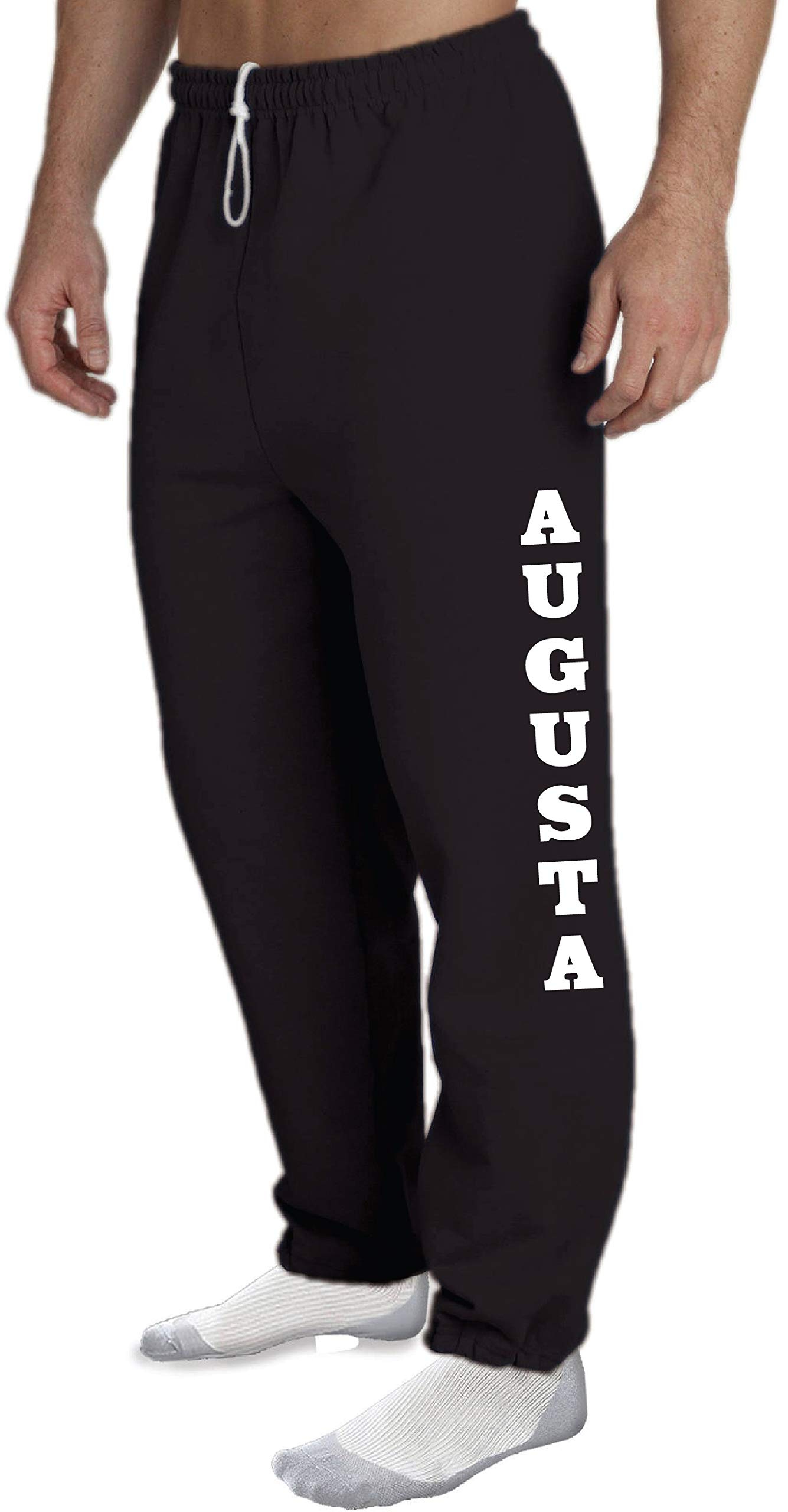STUFF WITH ATTITUDE Augusta Open Bottom Black Sweatpants for Women - Comfortable Lounge Pants for Yoga, Running & Casual Wear