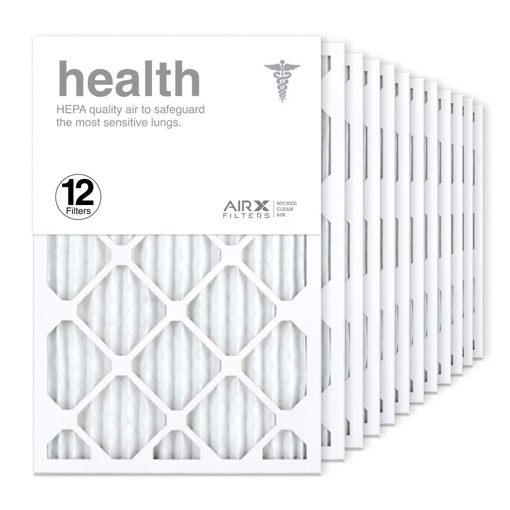 AIRx MERV 13 Pleated Air Filter 16x25x1 - 12 Pack HVAC Furnace Filters for Home AC System | High Efficiency Dust Pollen Pet Dander Removal | Made in USA (Great for Allergy Sufferers & Pet Owners)