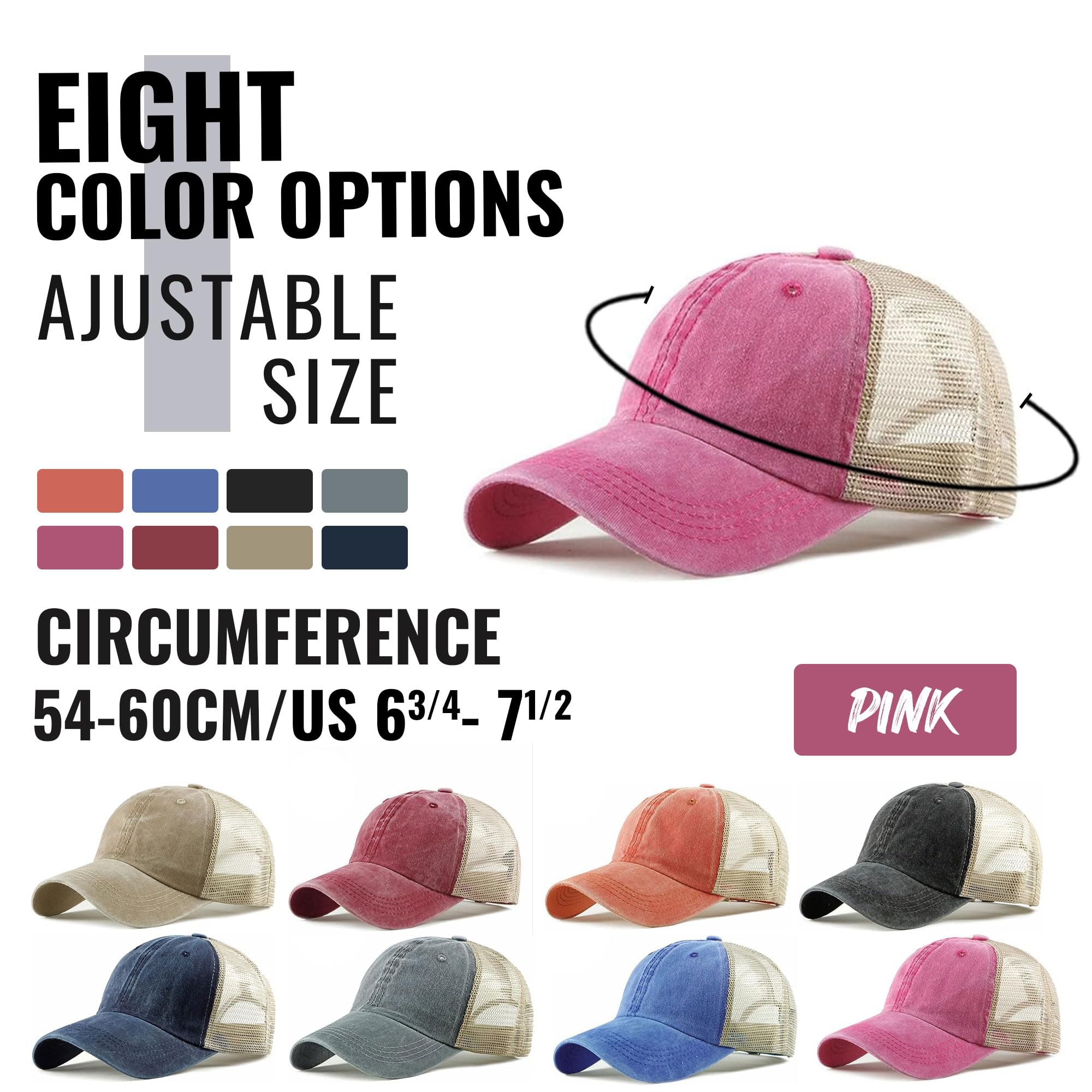 CLAPE Breathable Mesh Baseball Cap - Lightweight Quick-Dry Trucker Hat for Golf, Running & Outdoor Sports | Perfect Summer Dad Hat for Men