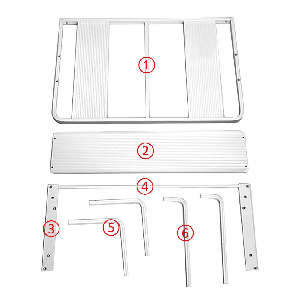 Premium Aluminum Microwave Oven Wall Mount Shelf - Double Deck Storage Rack with Hooks, Space-Saving Silver Organizer for Kitchen, Pantry, or Garage Storage