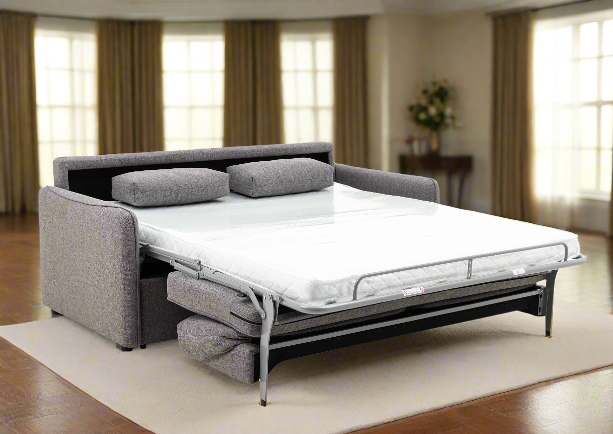 Gio Italia New York Queen Size Fabric Sleeper Sofa with Memory Foam - Affordable Convertible Sofa Bed for Small Spaces, Guest Rooms & Apartments