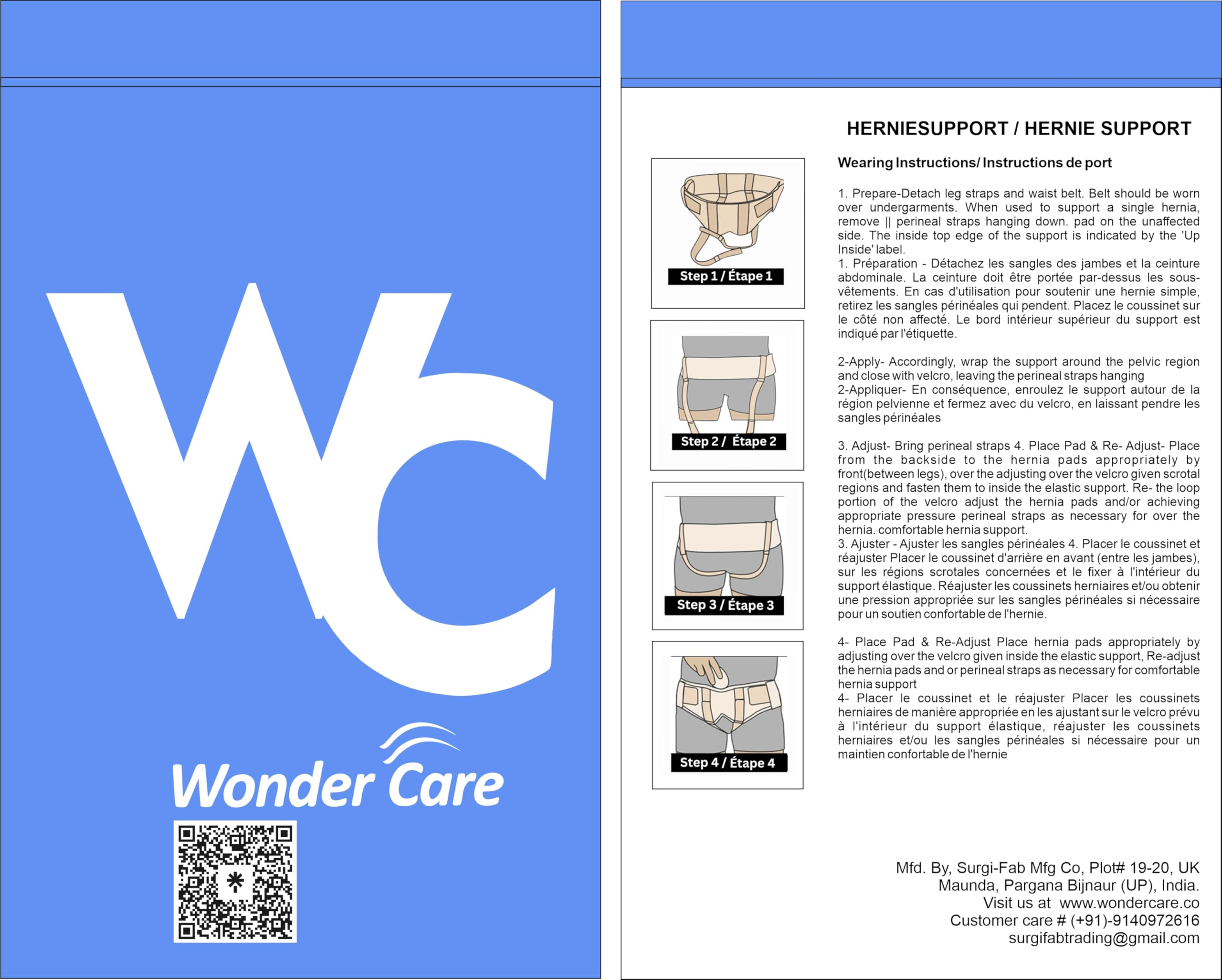 Wonder Care Inguinal Hernia Belt Truss Brace for Single/Double Hernia & Sports Hernia Relief - Adjustable Support with 2 Removable Compression Pads - Skin Tone (XX-Large, Double) - Ideal for Post-Surgery Recovery, Workout Support & Daily Comfort