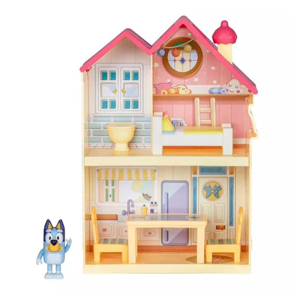Bluey Mini Home Playset - Interactive Toy House for Kids with 3 Rooms & Figures | Perfect for Imaginative Play, Birthday Gifts & Family Game Nights