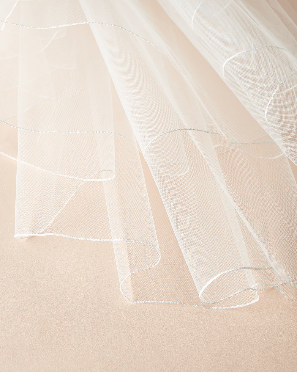 2 Layer Pencil Edge Veil - Thin & Lightweight Bridal Face Cover for Wedding Ceremony - Perfect for Church, Beach, and Outdoor Weddings