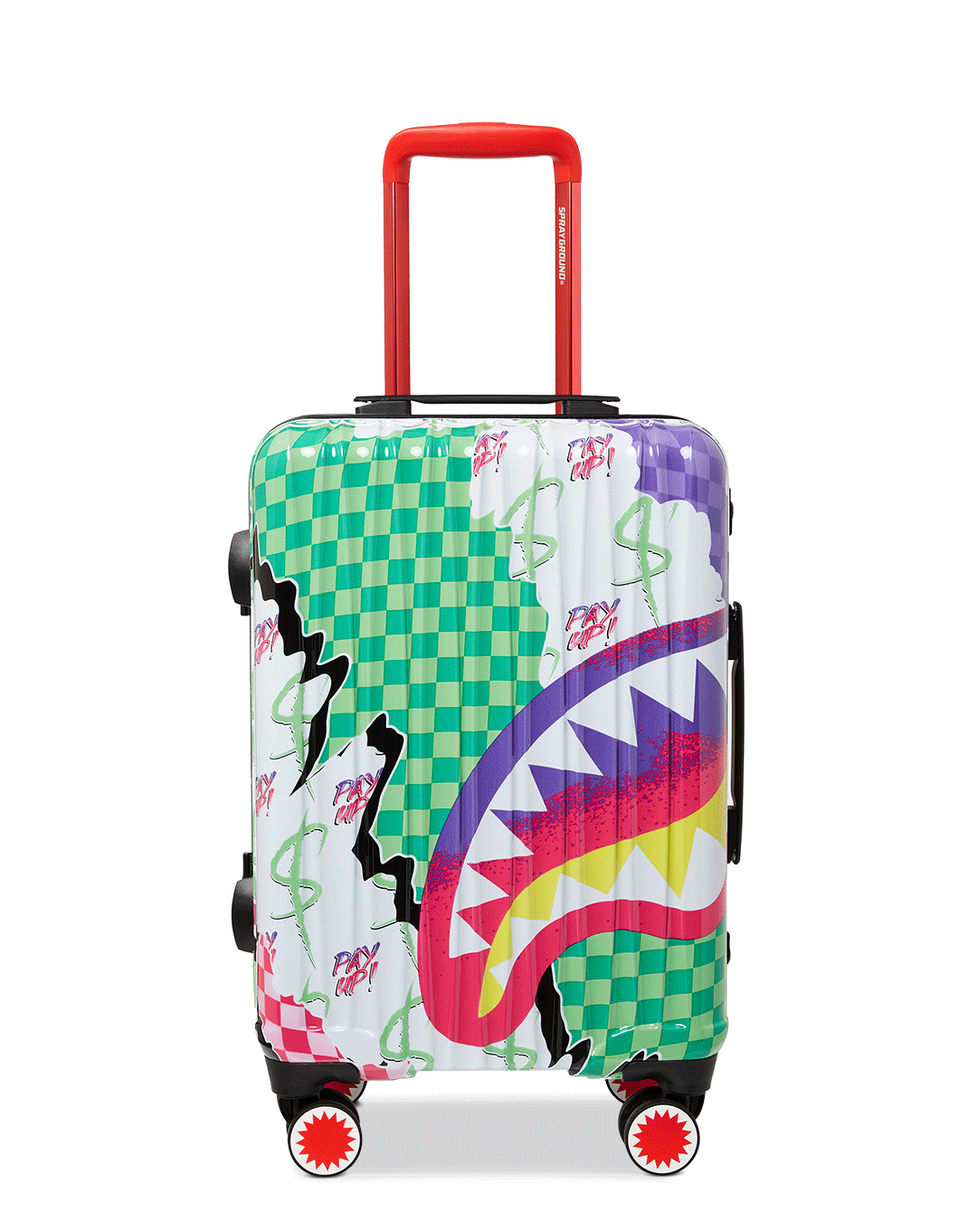 Dreamy Technicolor Sharknautics Hardshell Carry-On Luggage - Lightweight Spinner Suitcase for Travel, Business Trips & Weekend Getaways