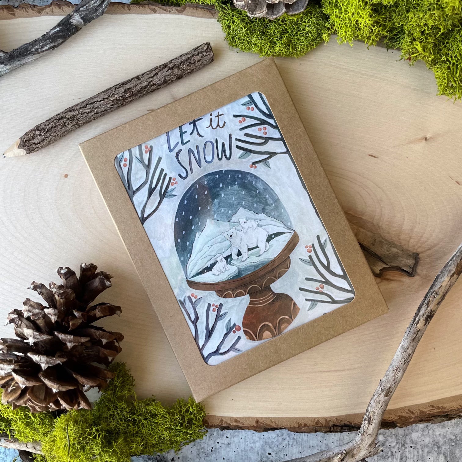 Let It Snow Christmas Cards - Boxed Holiday Greeting Card Set for Festive Season, Family & Friends | Perfect for Holiday Parties, Gift Exchanges & Winter Celebrations