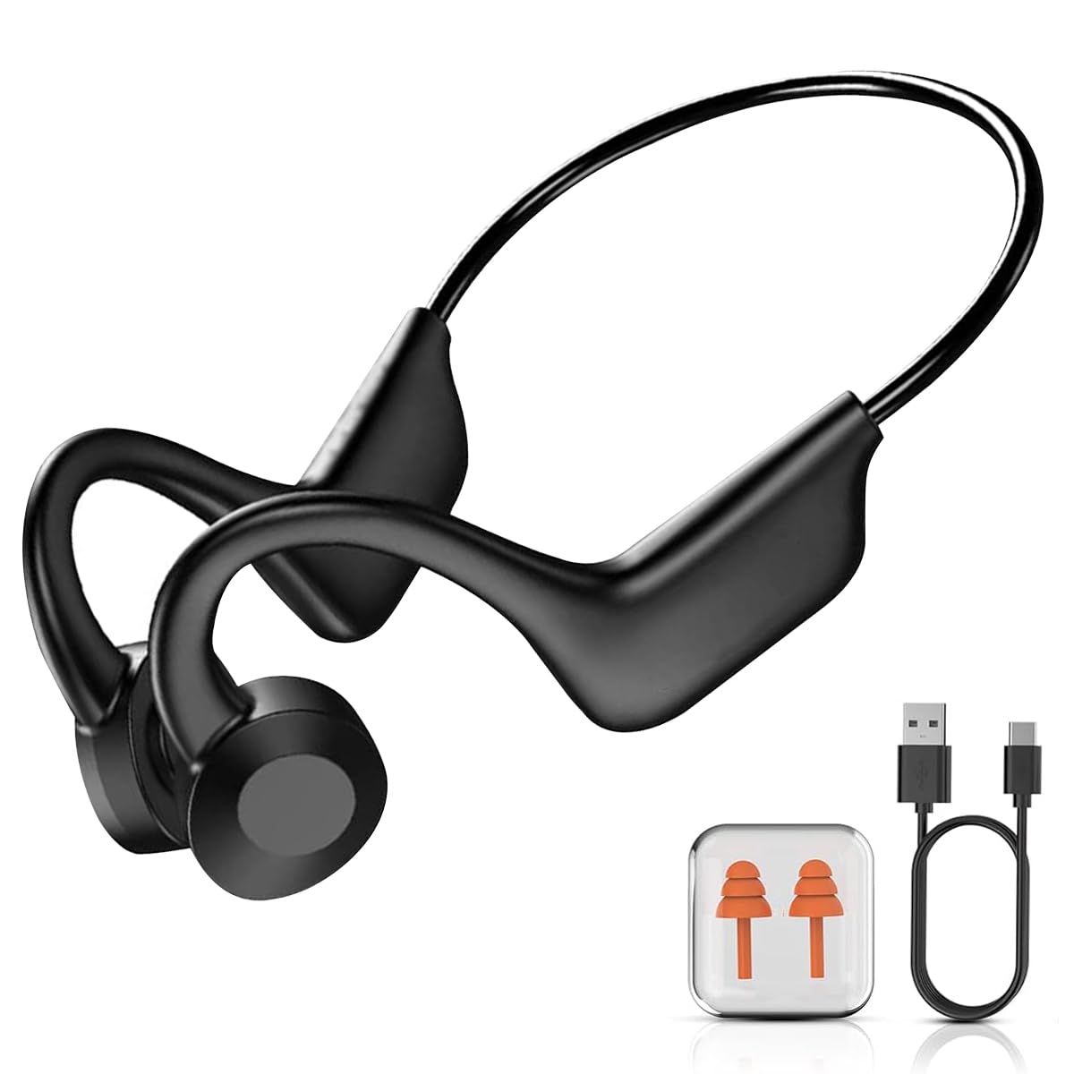 Bluetooth Bone Conduction Headphones - Wireless Open-Ear Sports Headset with Built-in Mic, 8H Playtime for Running, Cycling & Workouts | Perfect for Outdoor Activities & Gym Training