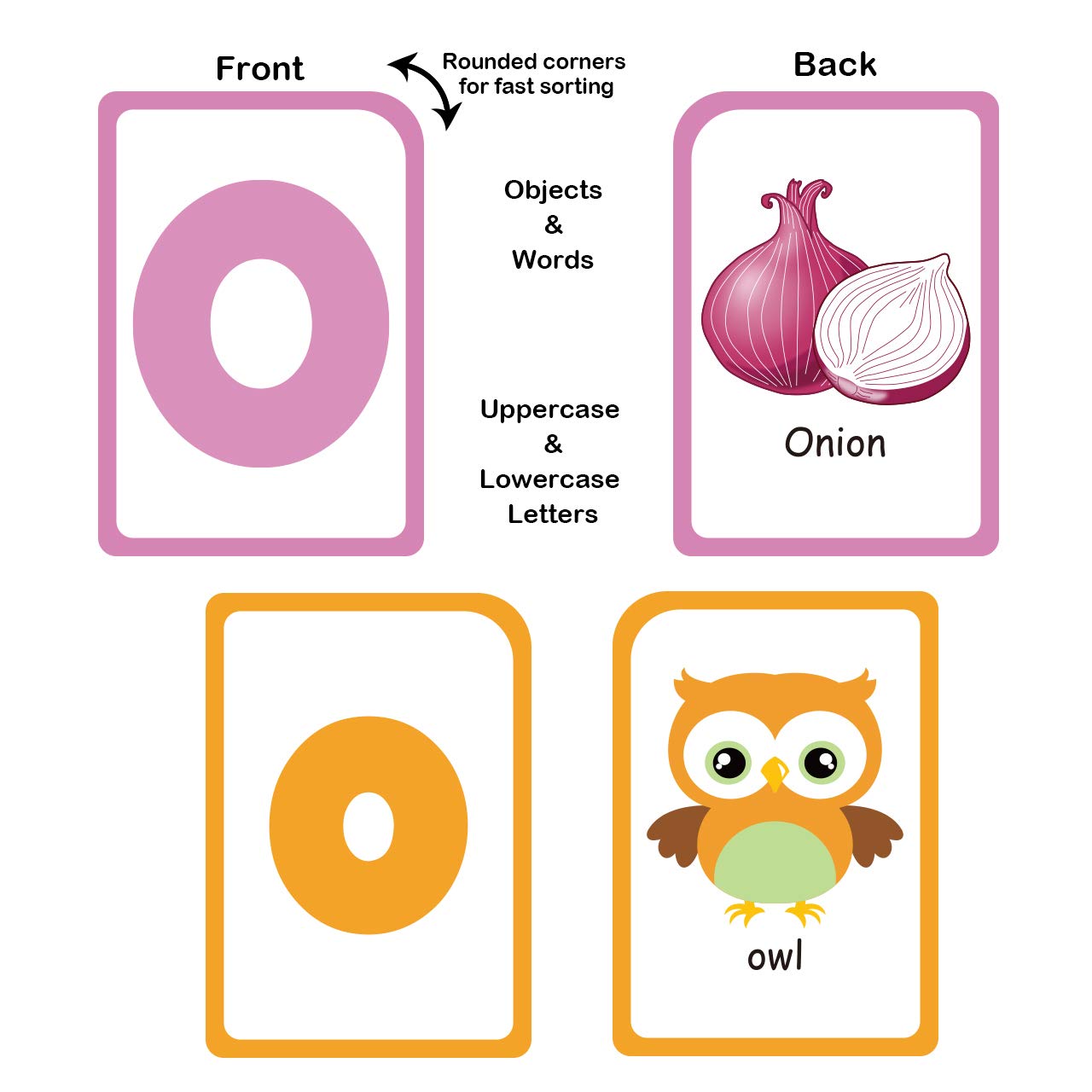 Alphabet Flash Cards for Toddlers - 52 Double-Sided ABC Letter Cards with Uppercase & Lowercase Letters, Preschool Learning Toys for Early Childhood Education - Perfect for Homeschooling, Classroom Activities & Toddler Learning Games