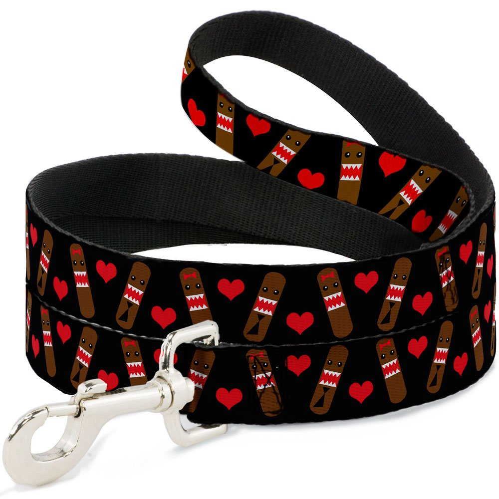 Buckle-Down Skateboard Love Pet Leash - 6 Feet Long, 1 Inch Wide - Durable Dog Walking Leash for Skateboarders & Outdoor Adventures
