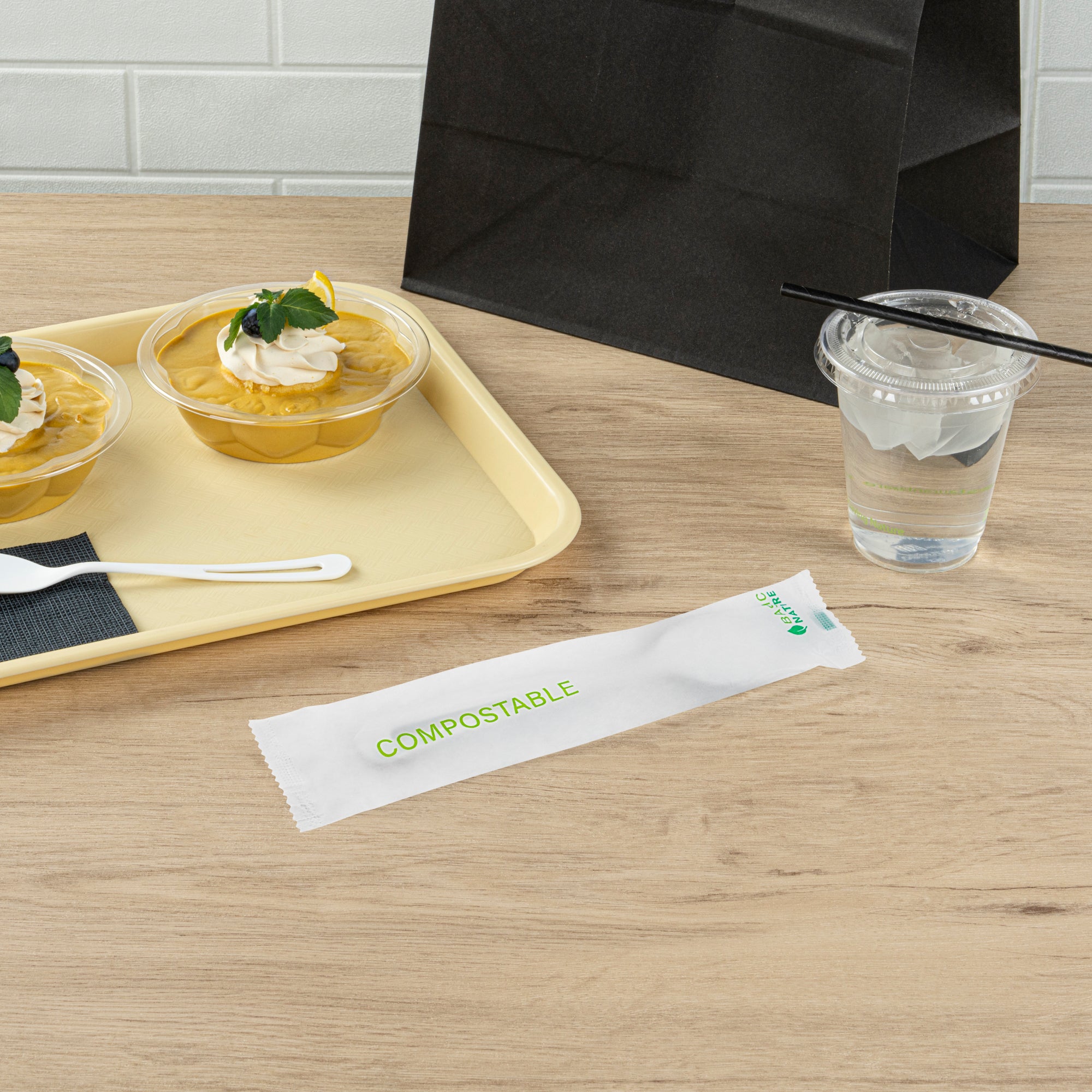 Eco-Friendly White CPLA Compostable Spoons - 250 Count, Heat Resistant, Biodegradable Cutlery for Parties, Picnics & Catering