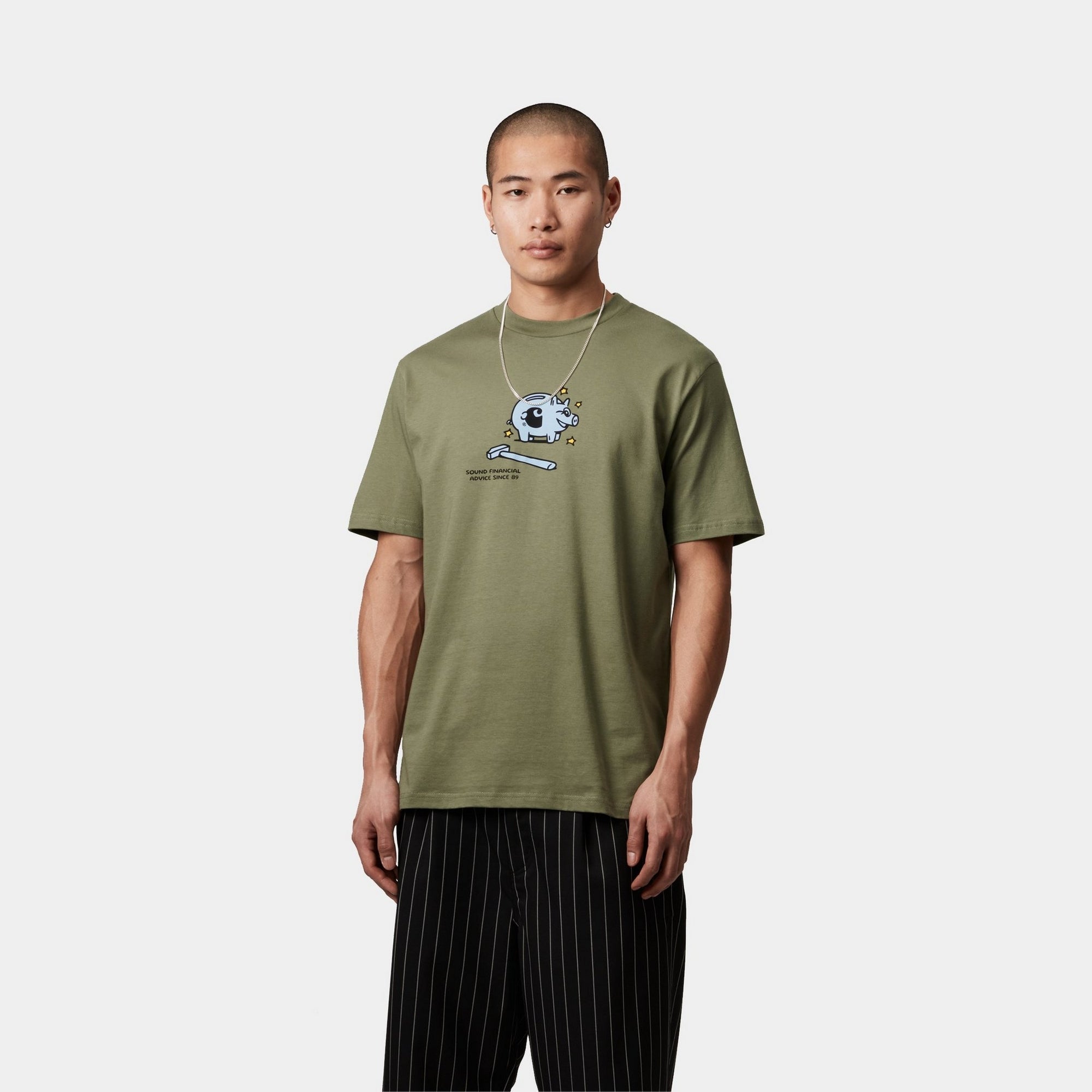 Piggybank T-Shirt | Dollar Green Color | Funny Money Saving Apparel for Men & Women | Perfect for Casual Wear, Gifts & Financial Humor