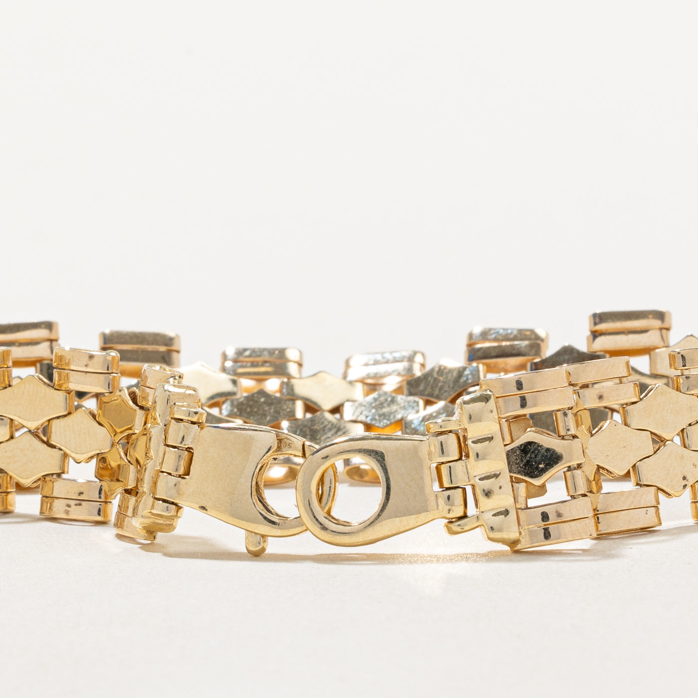 14K Yellow Gold Statement Bracelet for Women - 7.25 Inch Adjustable Luxury Bangle - Perfect for Parties, Weddings & Special Occasions