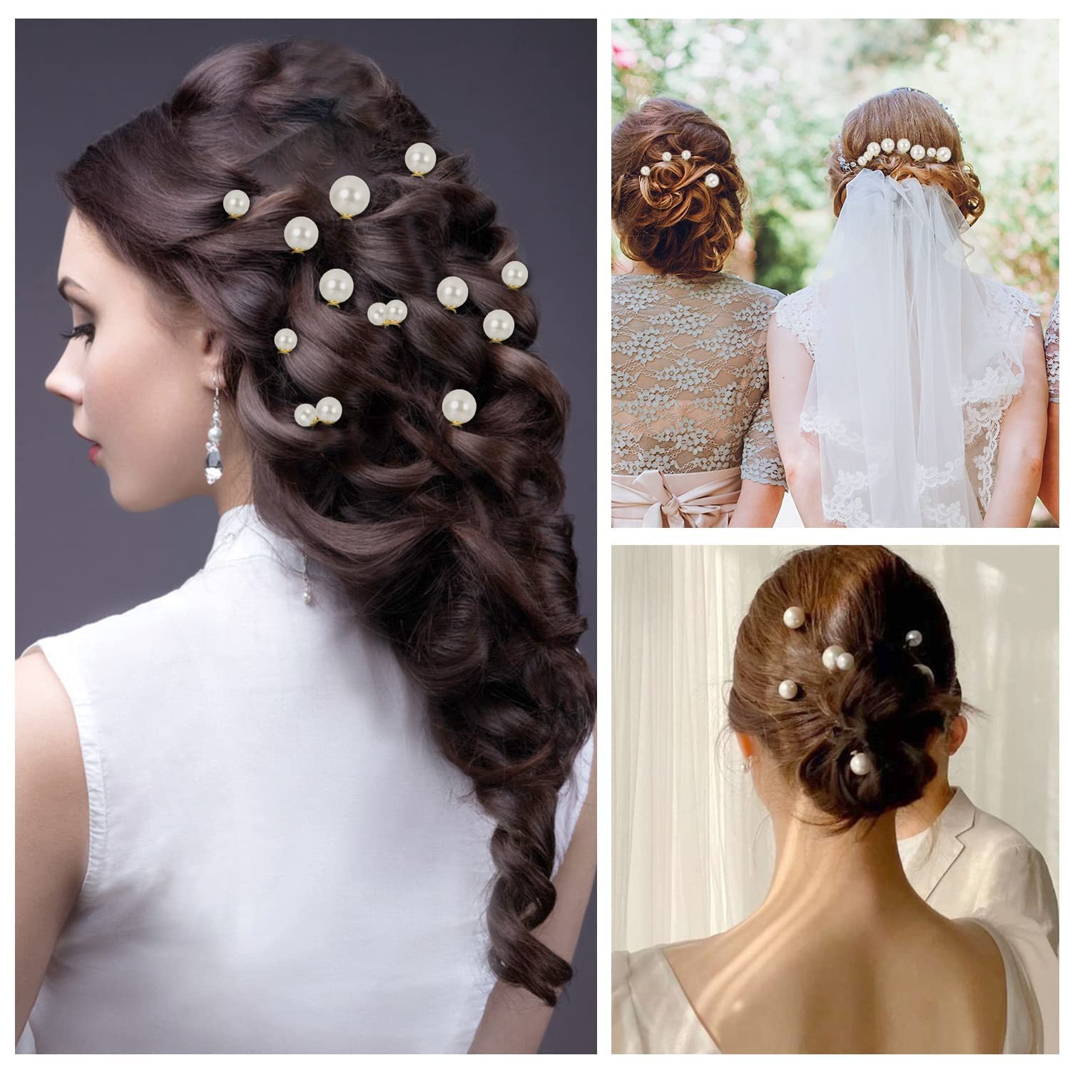 18Pcs Pearl Hair Pins for Wedding - Bridal Rhinestone Hair Clips for Bride & Bridesmaids | Perfect for Updos & Special Occasions