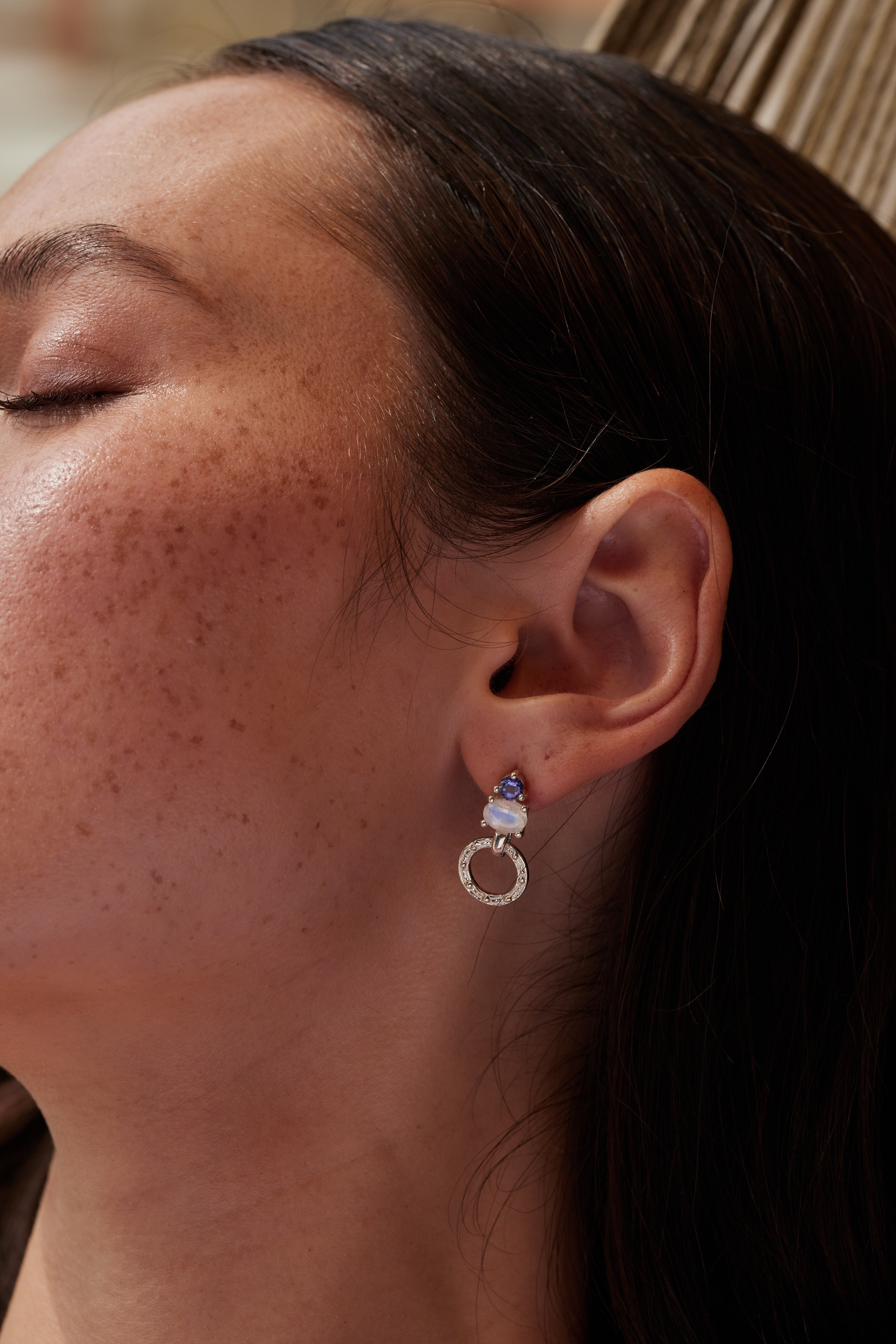 Raaya Sterling Silver Earrings for Women - Elegant Dangle Hoop Earrings for Daily Wear & Special Occasions