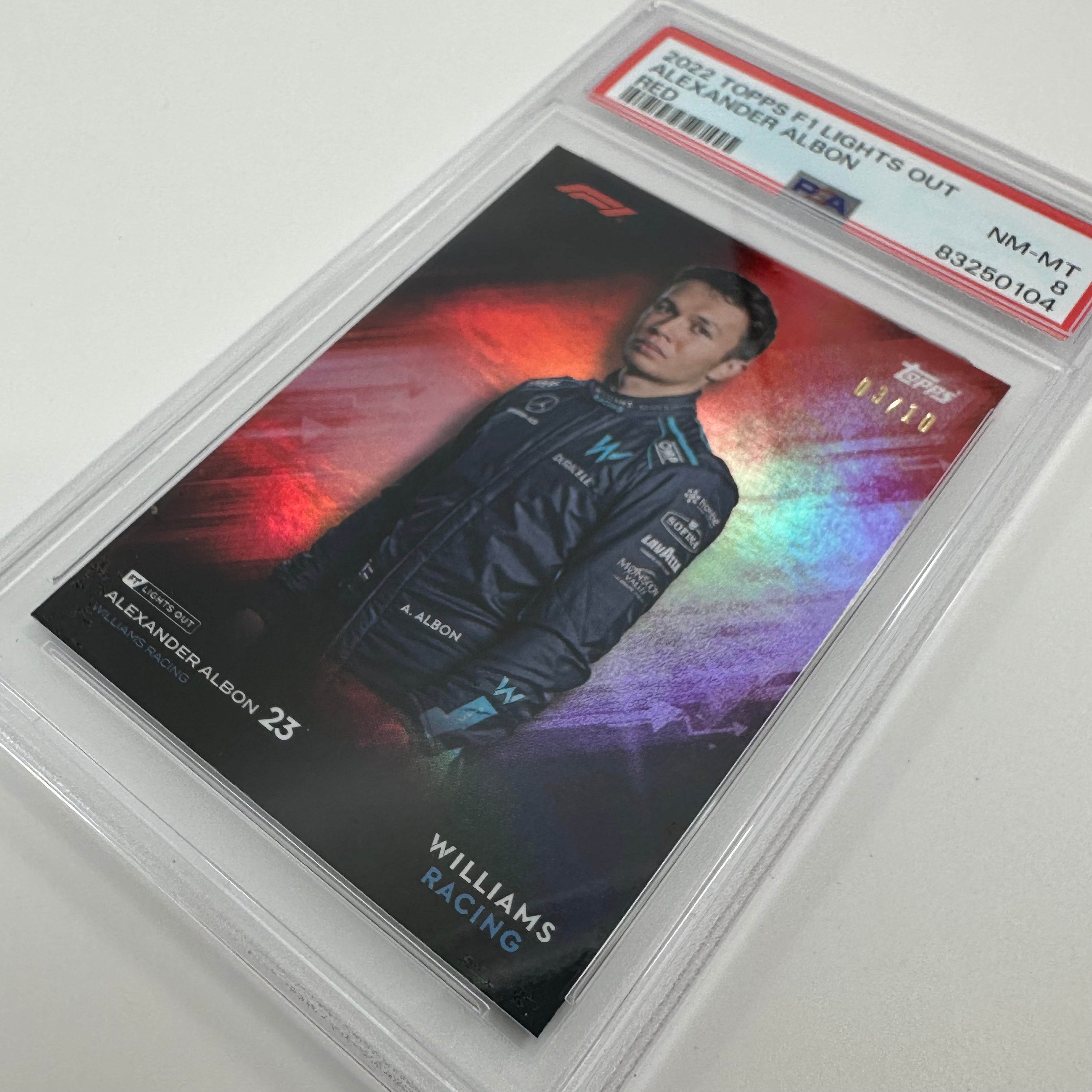 PSA 8 Graded 2003 Alexander Albon Red Racing Card - Perfect for Collectors, Sports Memorabilia Enthusiasts & F1 Fans