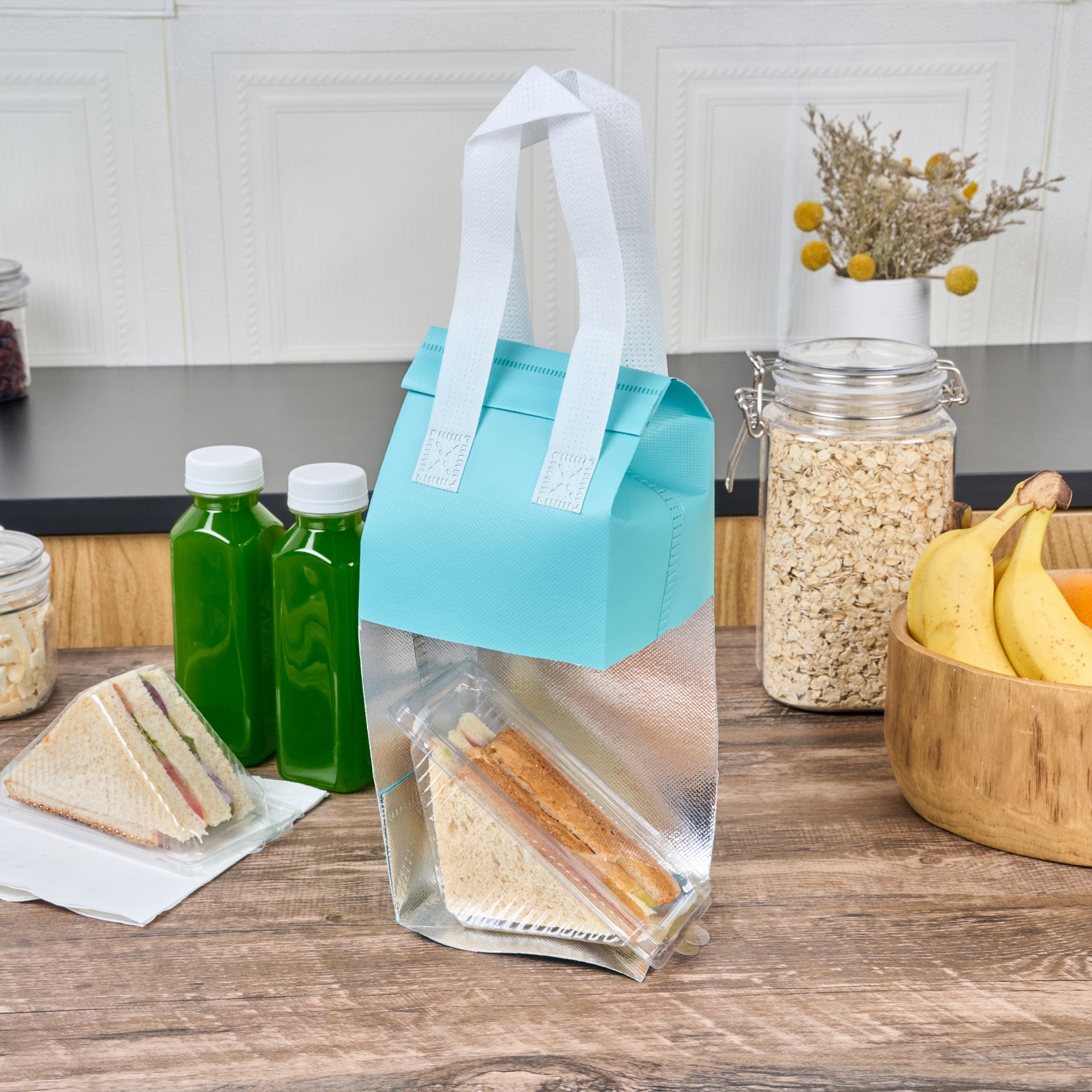 Premium Insulated Take Out Bags - Tamper Evident, 4.75