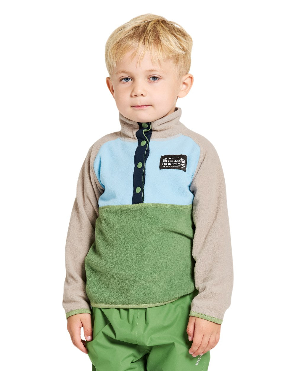 Didriksons Kids Monte Half Button Fleece Jacket - Warm & Cozy Fleece Outerwear for Boys & Girls - Perfect for School, Outdoor Play & Winter Adventures