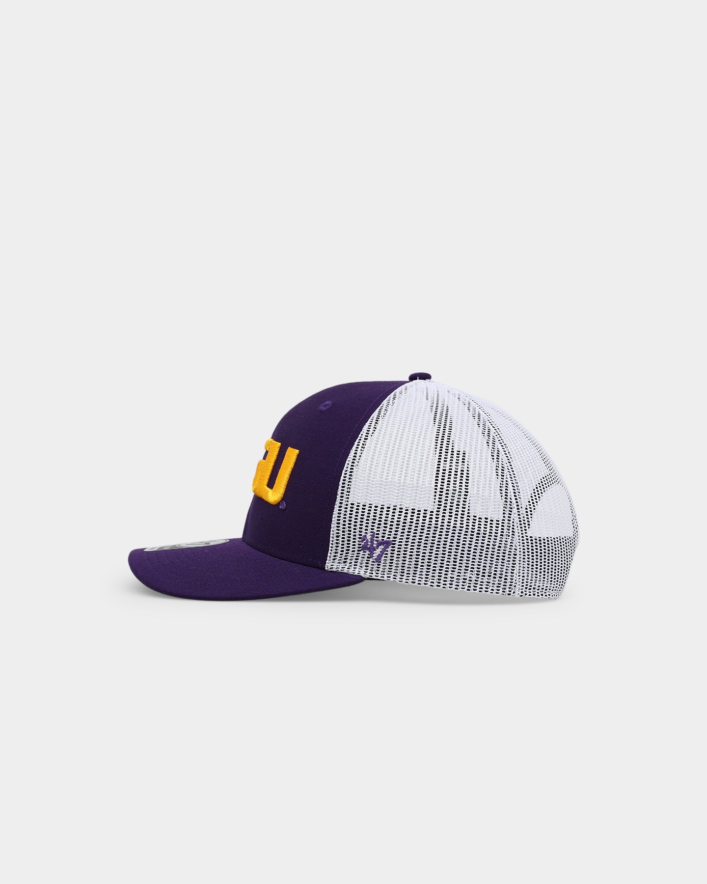 47 Brand Louisiana State Tigers LSU '47 Trucker Snapback Purple Hat - Adjustable Snapback Cap for Men & Women - Perfect for LSU Fans, Game Day, and Casual Wear