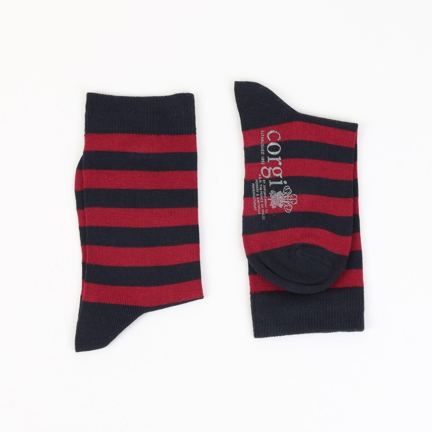 Kids Welsh Guards Regimental Striped Cotton Socks - Comfortable & Durable School Uniform Socks for Boys & Girls - Perfect for Formal Events, School Days & Special Occasions