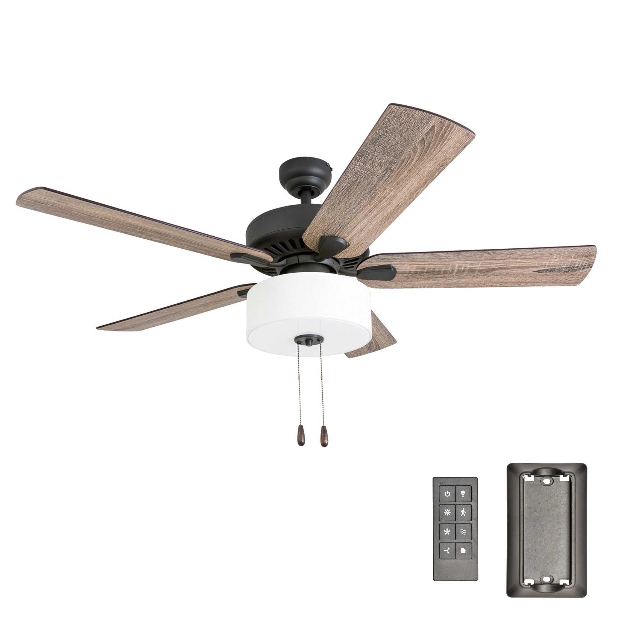 52 Inch Canoe Ridge Bronze Ceiling Fan with Remote Control - Perfect for Living Room, Bedroom, and Outdoor Patio Cooling