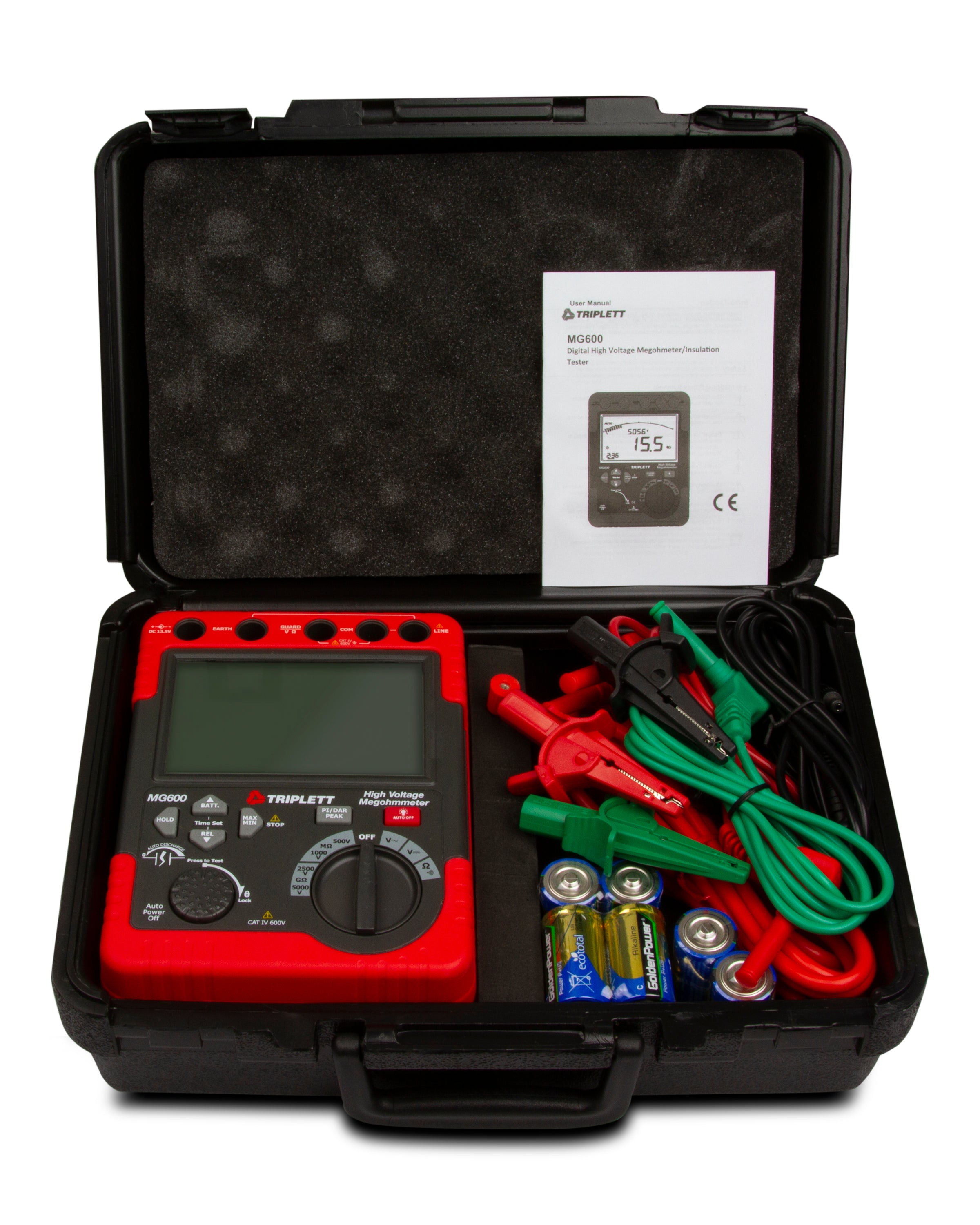 MG600 High Voltage Insulation Tester - 5KV Digital Megohmmeter for Electrical Safety Testing | Perfect for Industrial Maintenance, Power Plants & Home Electrical Inspections