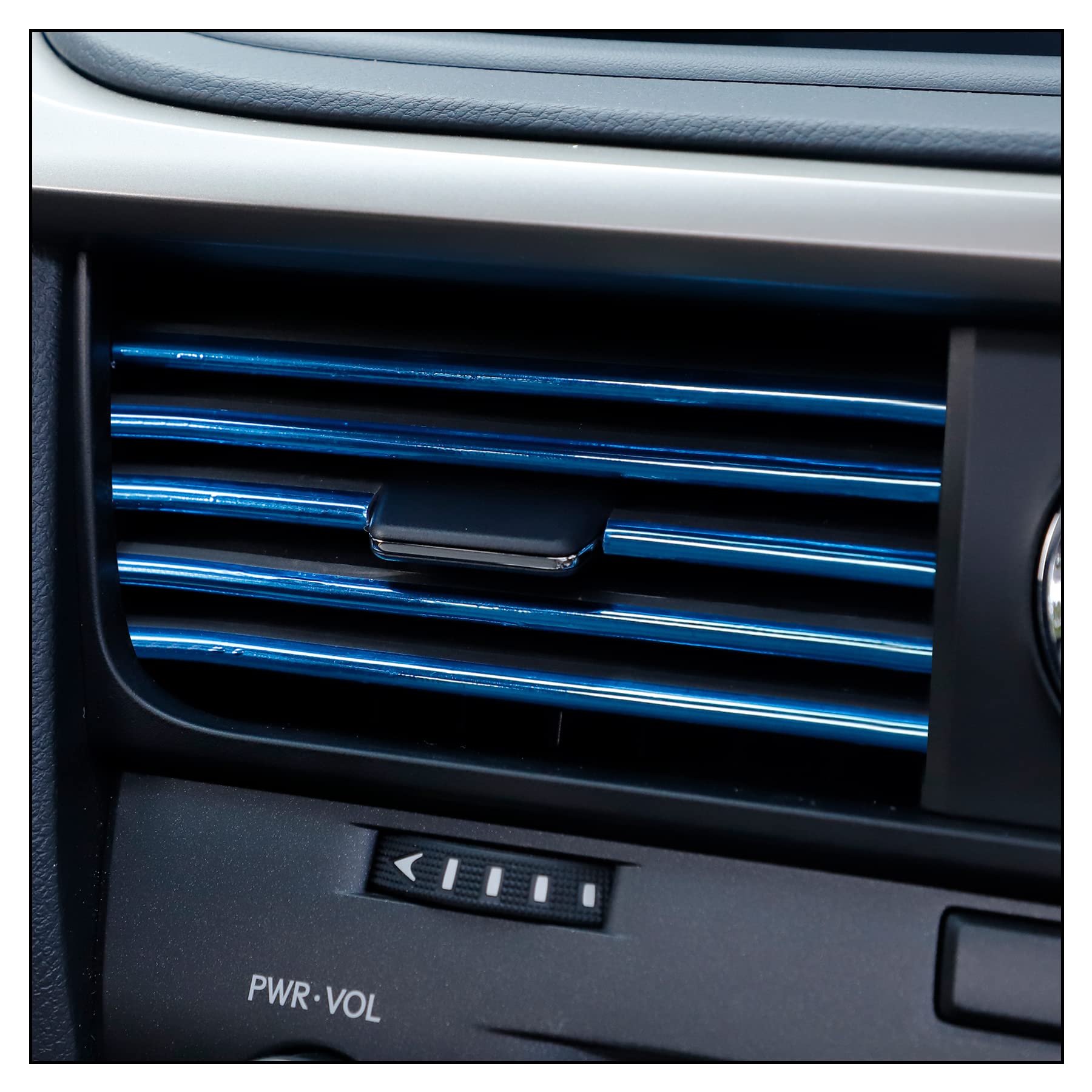 20PCS Universal Waterproof Bendable Car Air Vent Decoration Strips - Blue AC Vent Outlet Trim for Most Vehicles | Perfect for Car Interior Customization & Style Enhancement