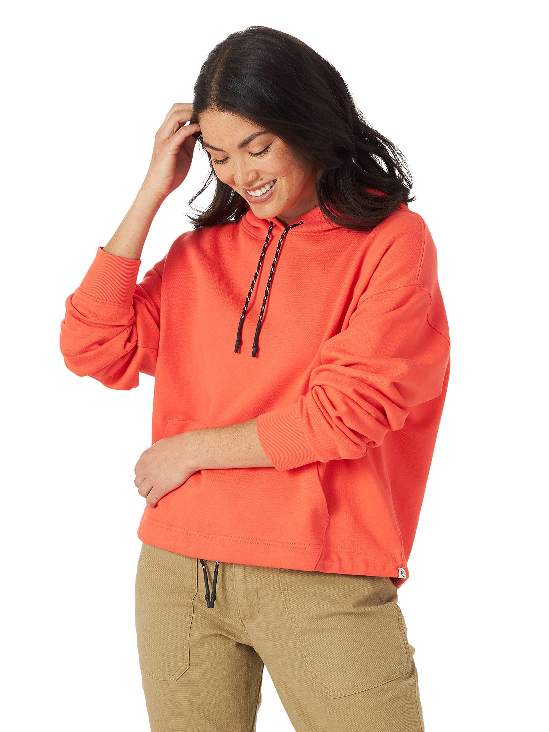 ATG by Wrangler Women's Cropped Hooded Sweatshirt - Soft Fleece Pullover with Front Pocket | Casual Streetwear for Everyday Comfort & Style